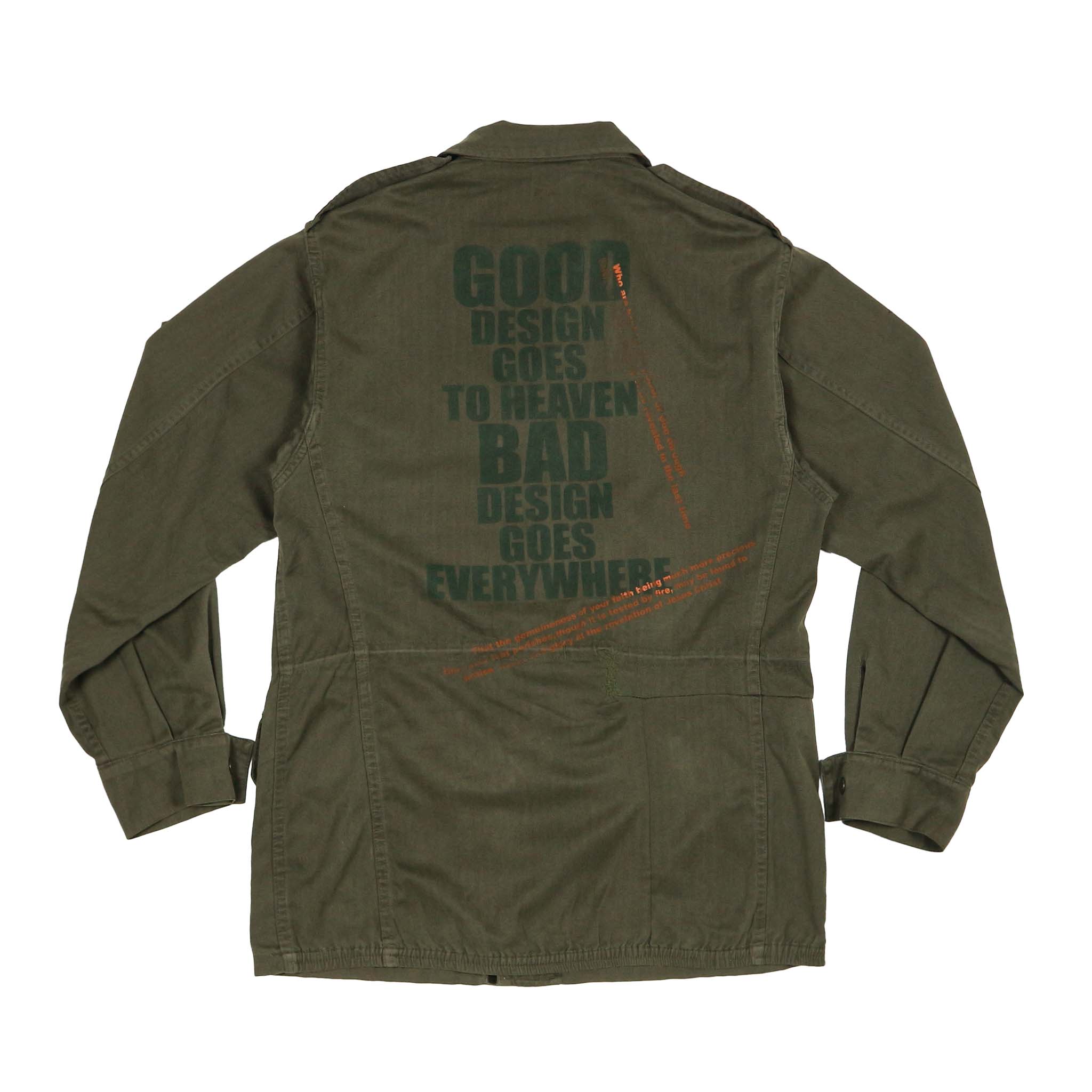 Vintage French Army Olive Field Jacket Size S