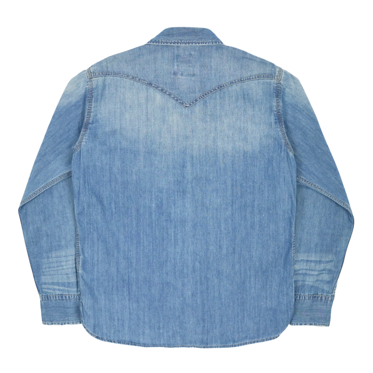 Back Number Denim Western Shirt Size L