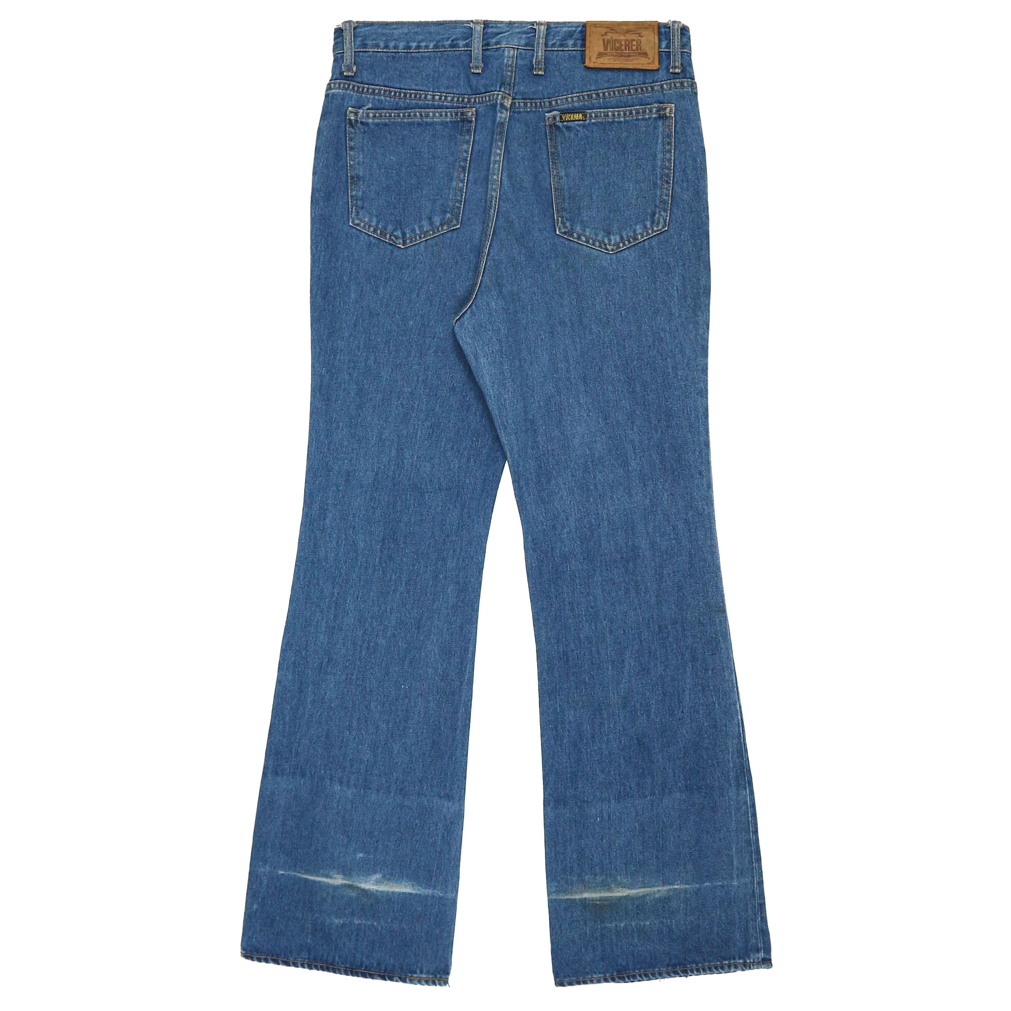 Vtg 80s Vicerer Denim Bell Bottom Jeans Size 33