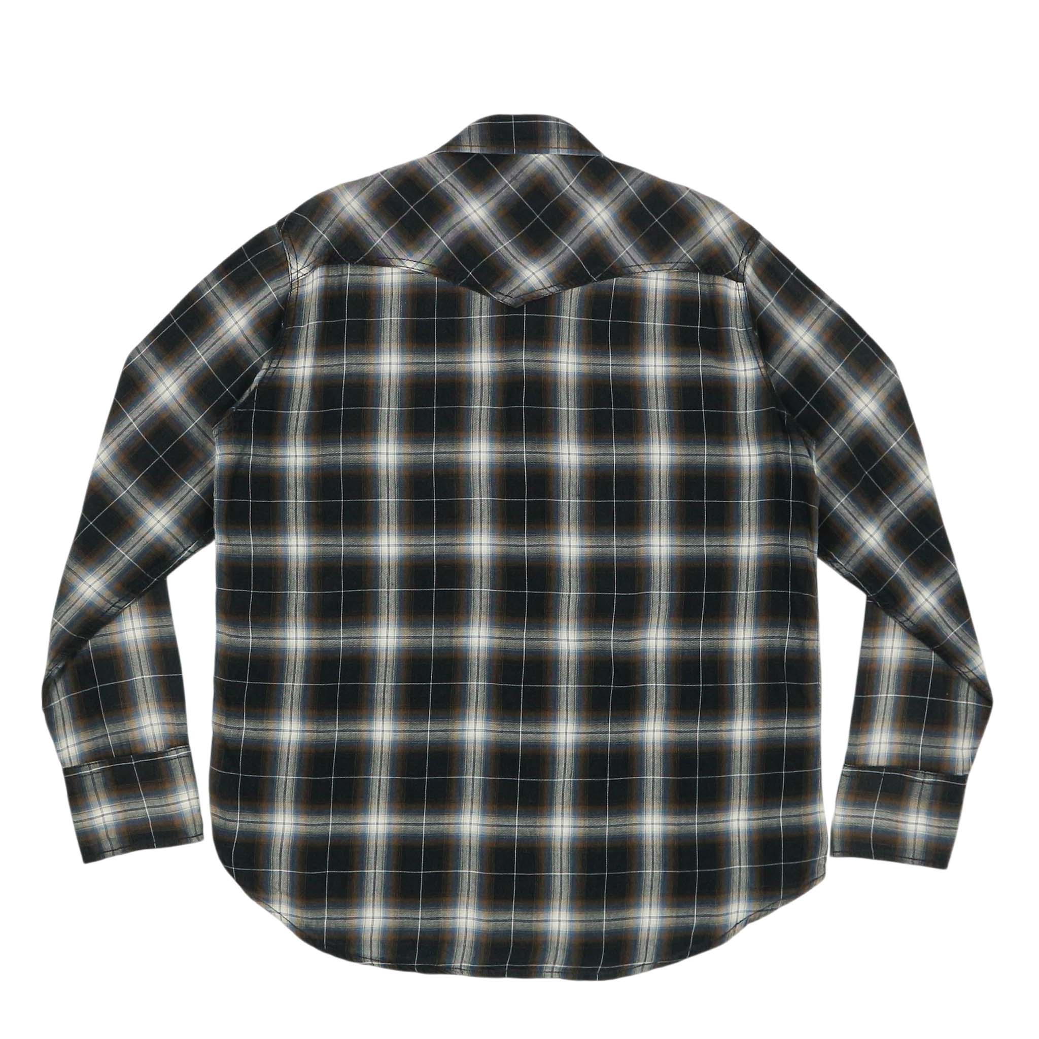 Sun Lucas Plaid Western Shirt Size L