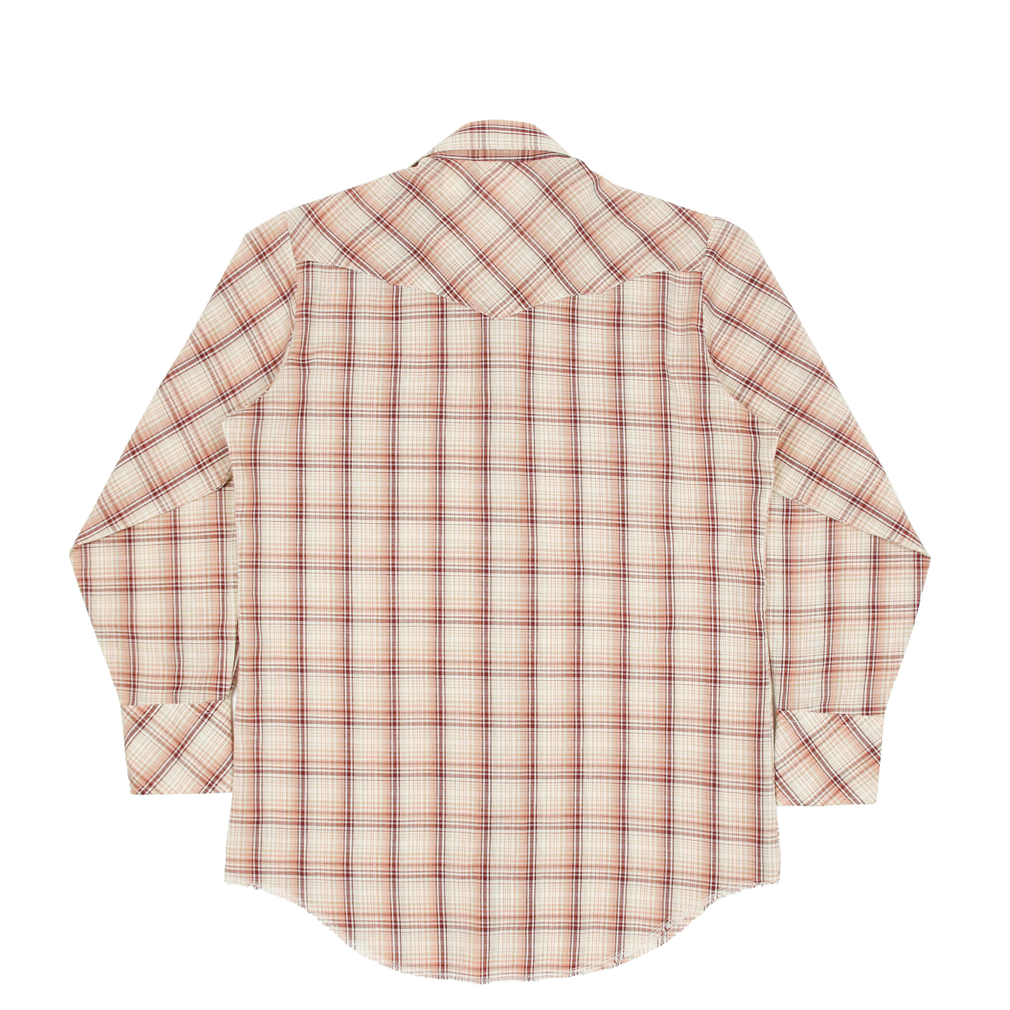 80s Dan River Brand Plaid Western Shirt Size M