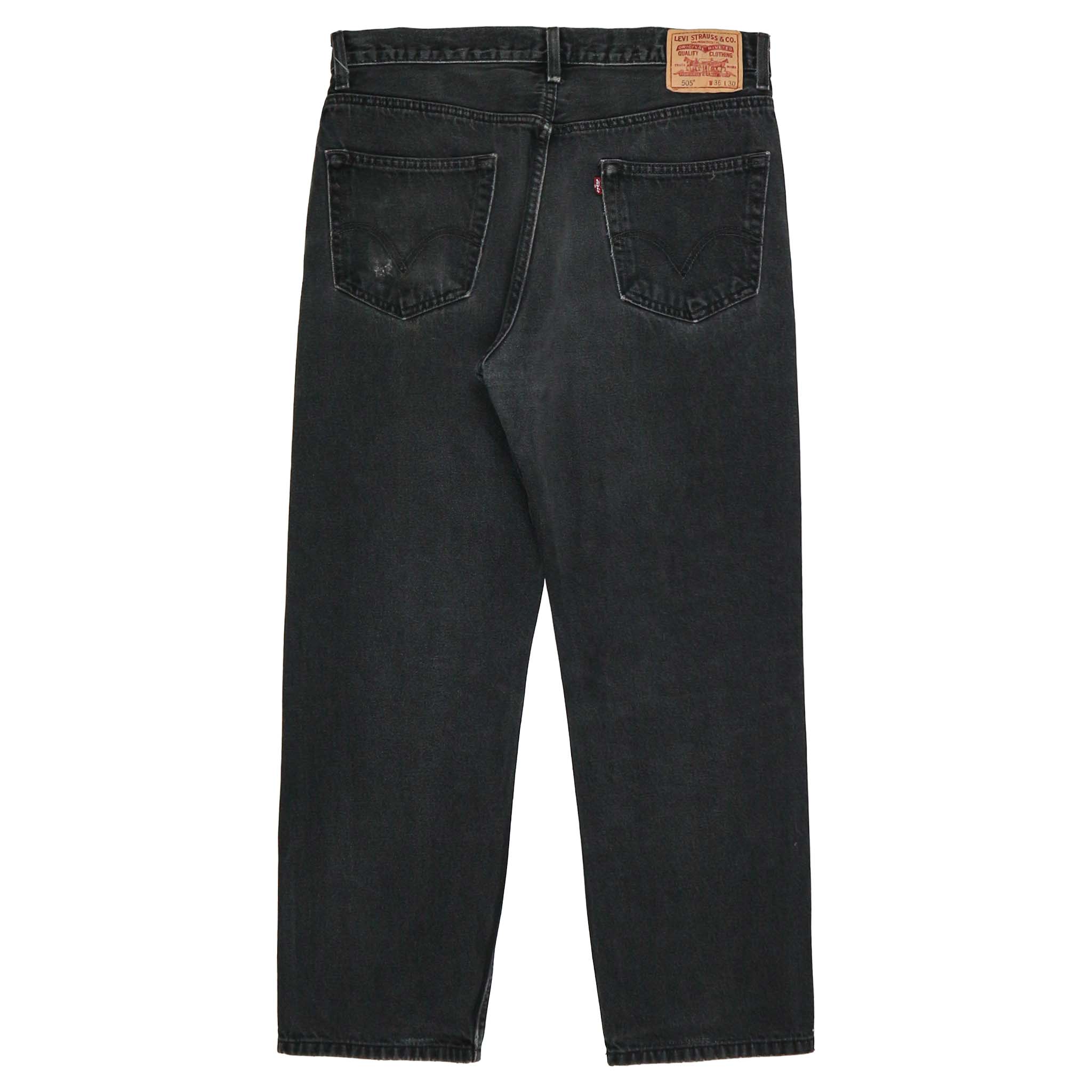 2000s Levi's 505 Black Denim Jeans Size 36