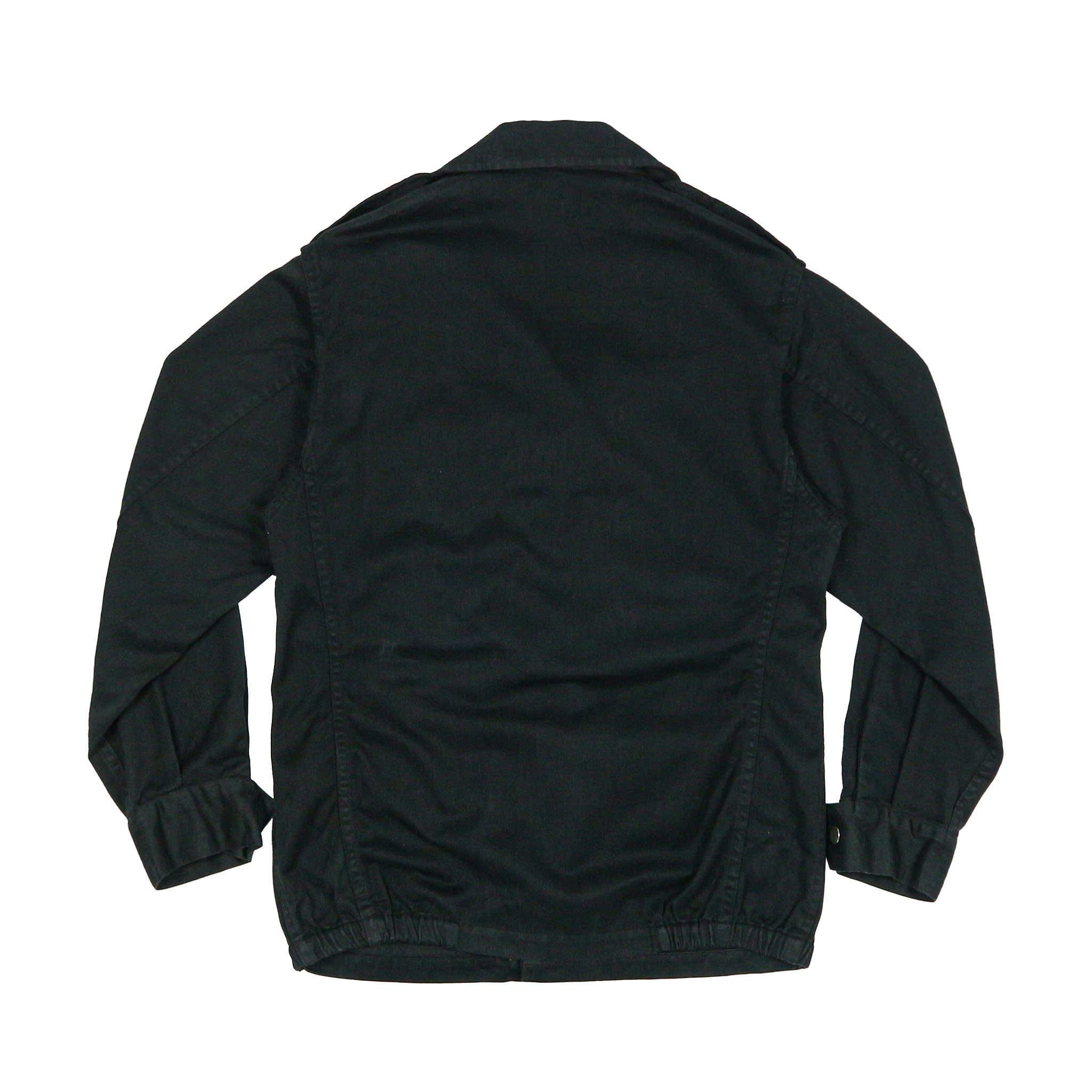 Vtg French Army Black-dyed Field Jacket Size S