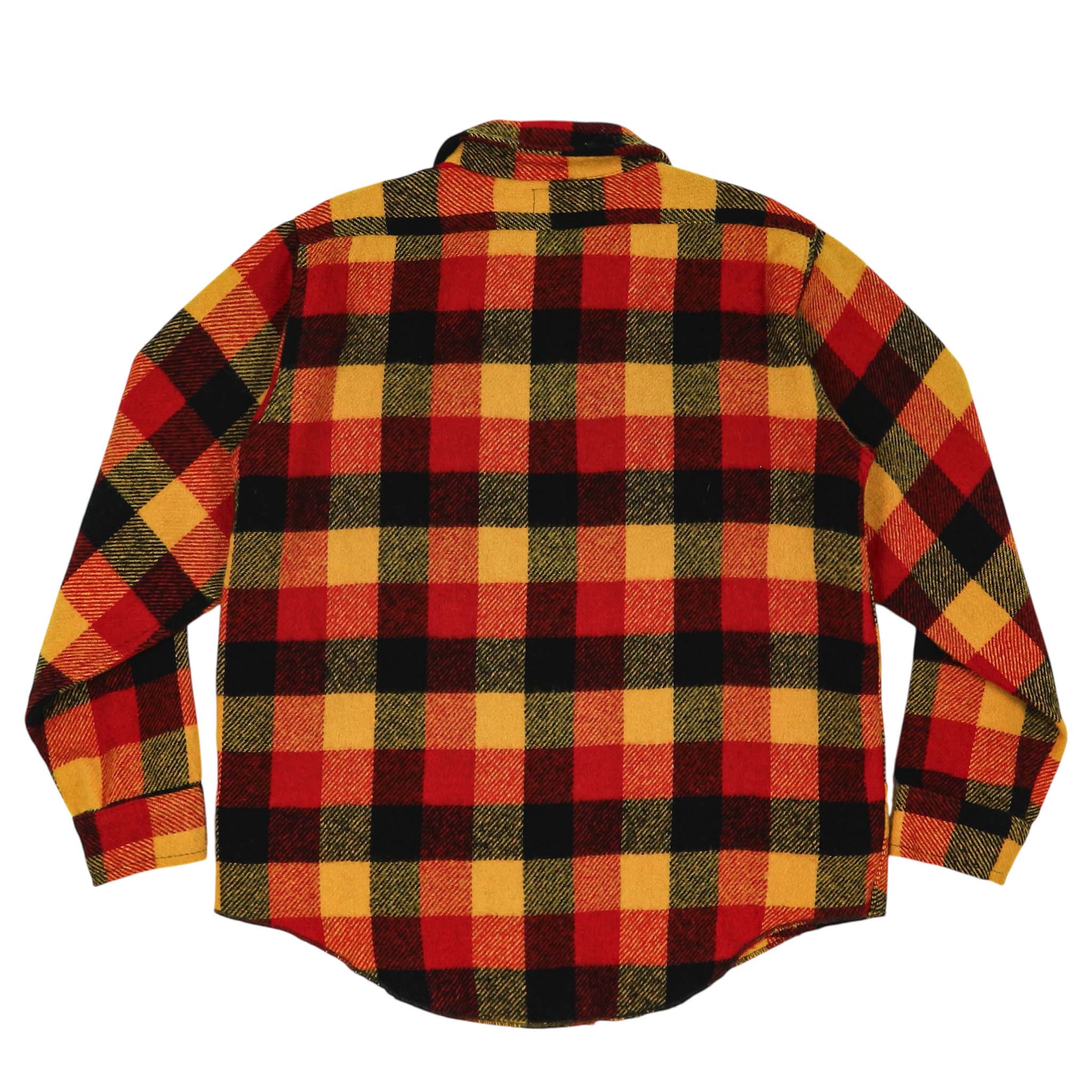Vintage Melton Wool Made in USA Plaid Shirt Size L