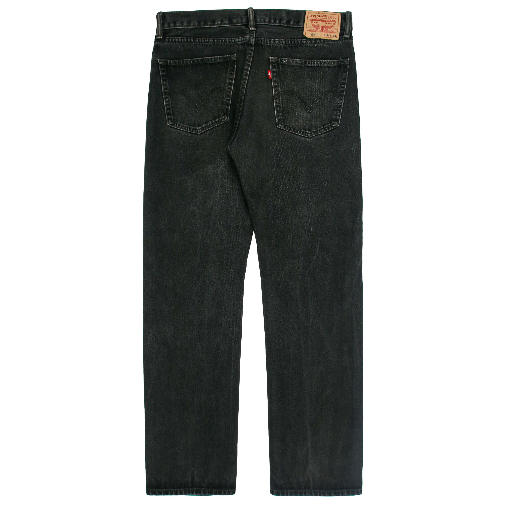 2010s Levi's 505 Black Denim Jeans Size 34