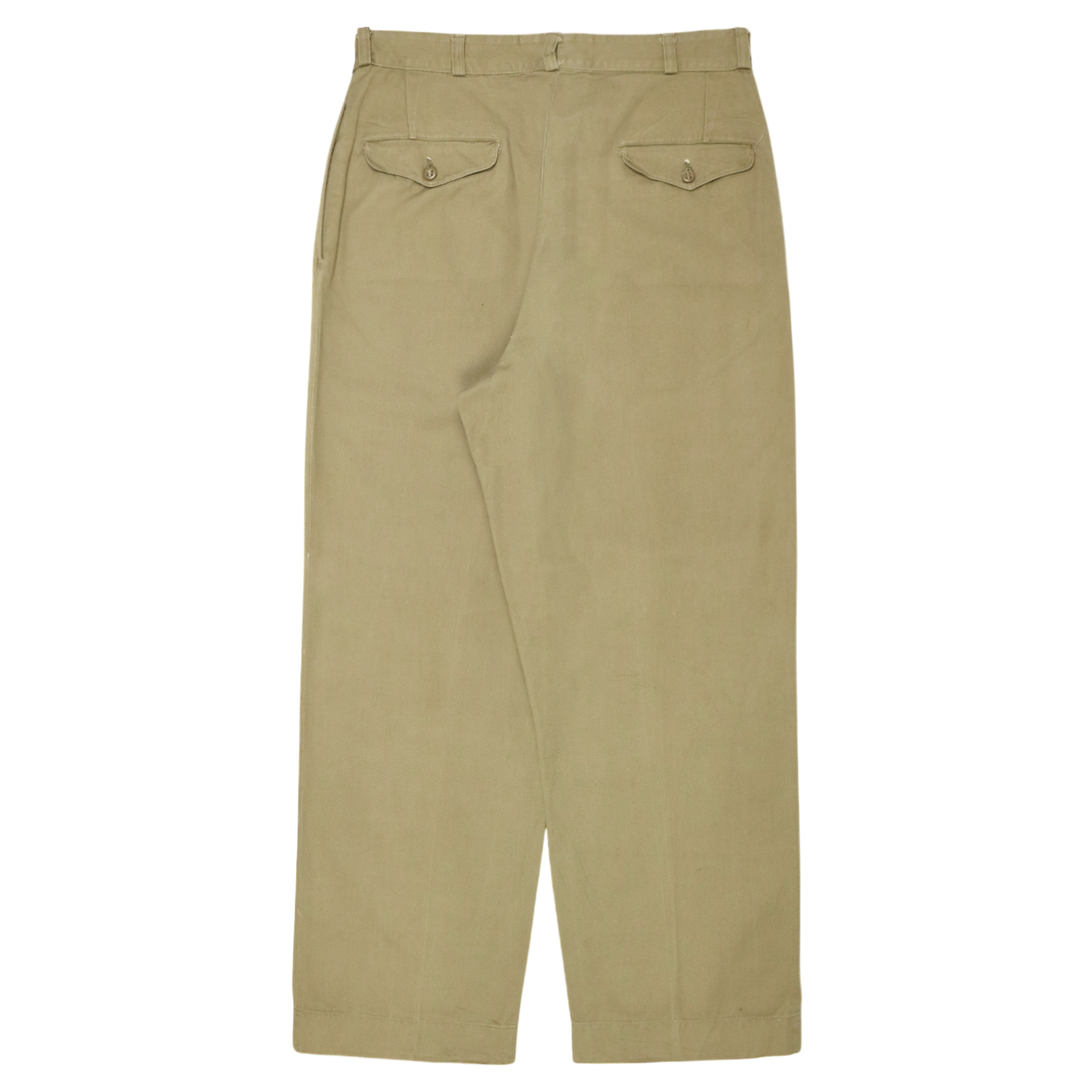 Vintage Wide Leg Khaki Trousers Size 34