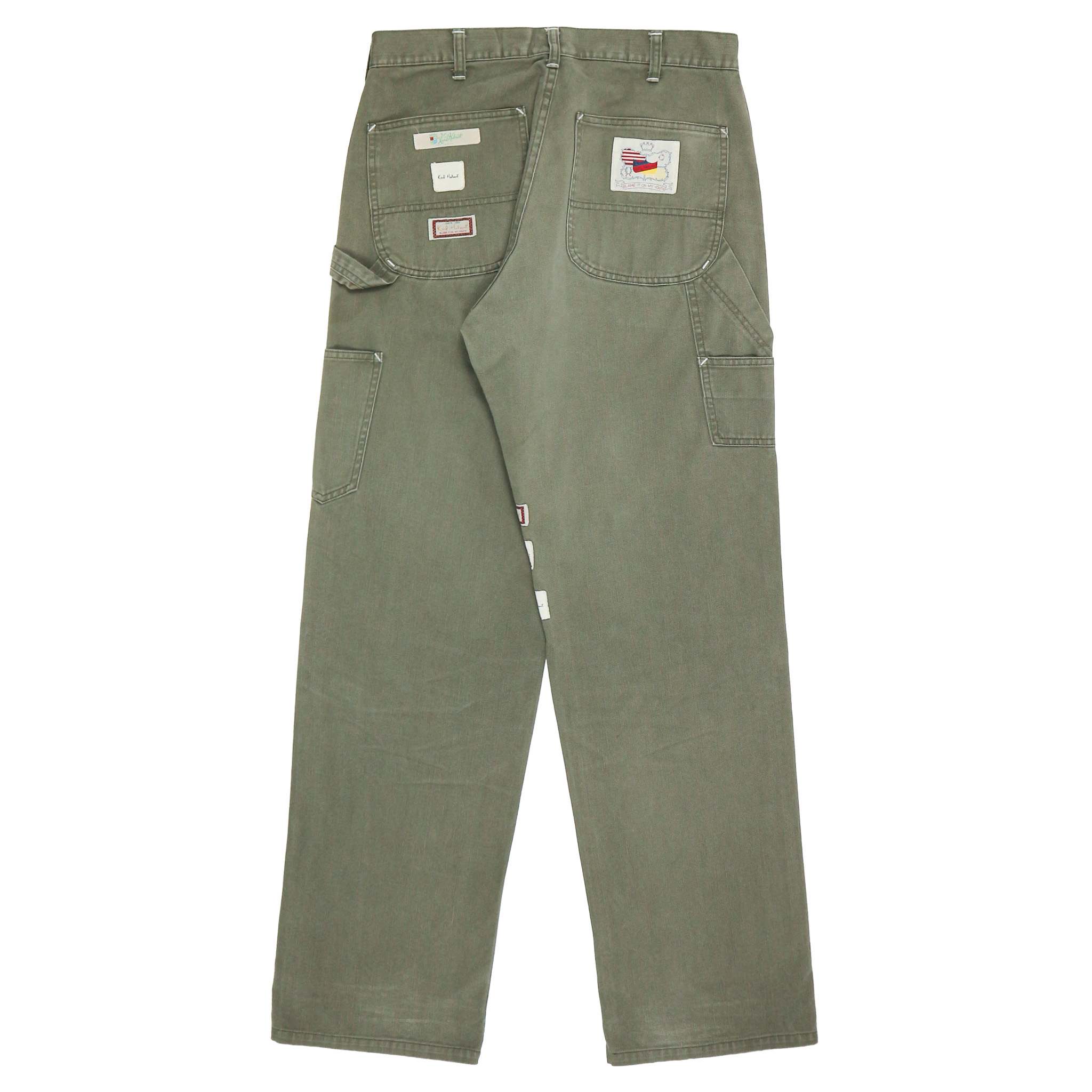 Karl Helmut Japan Made Olive Carpenter Pants Size 32