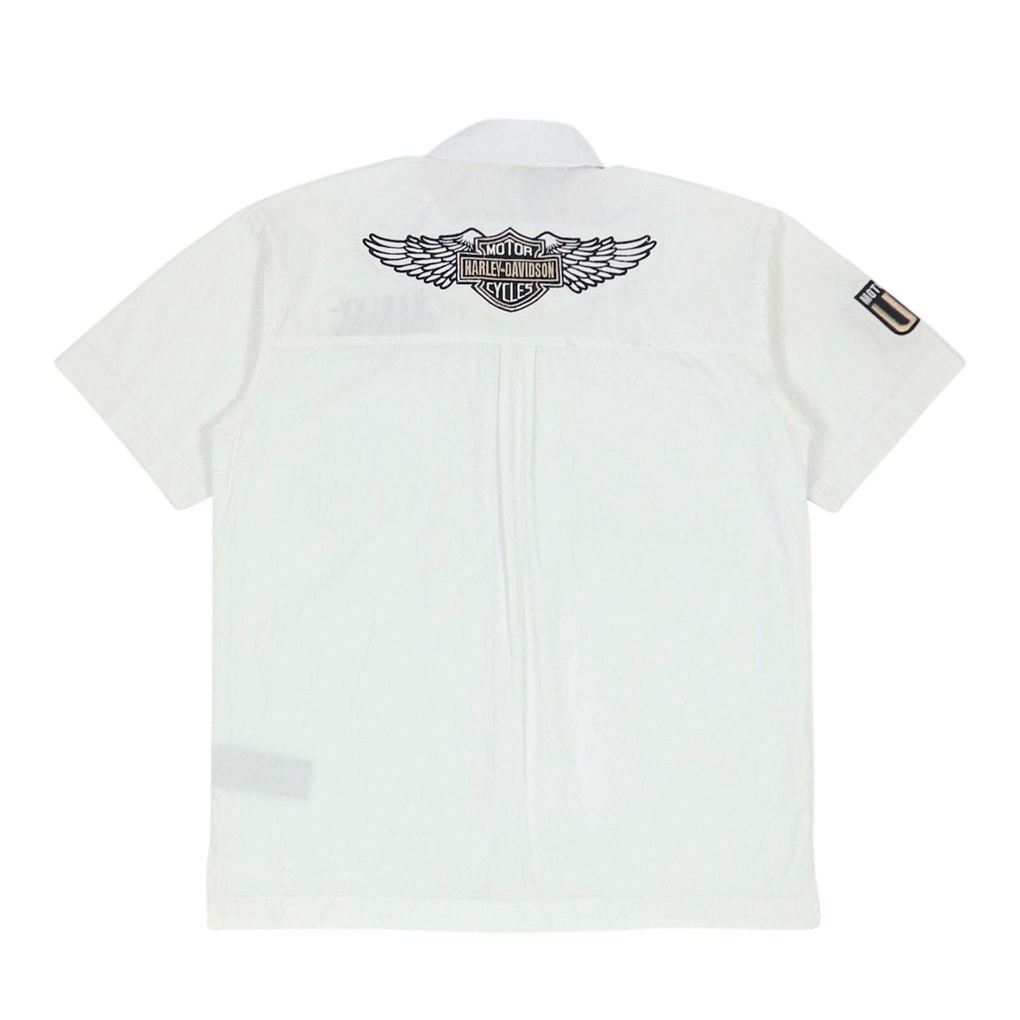 Harley Davidson White Work Shirt Size M