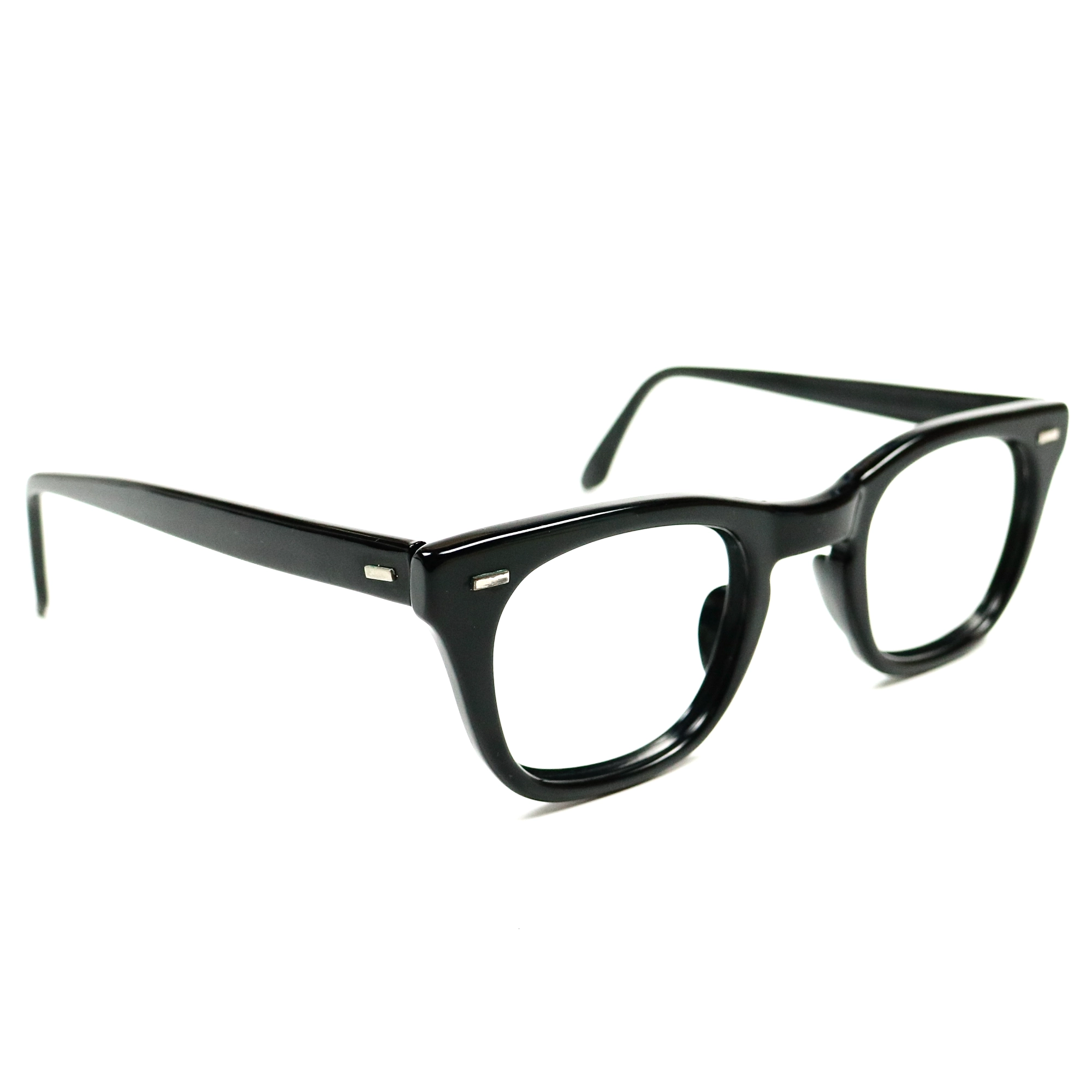 70s U.S. Military Issue Glasses ‘USS’ Frame - Black [46-26]