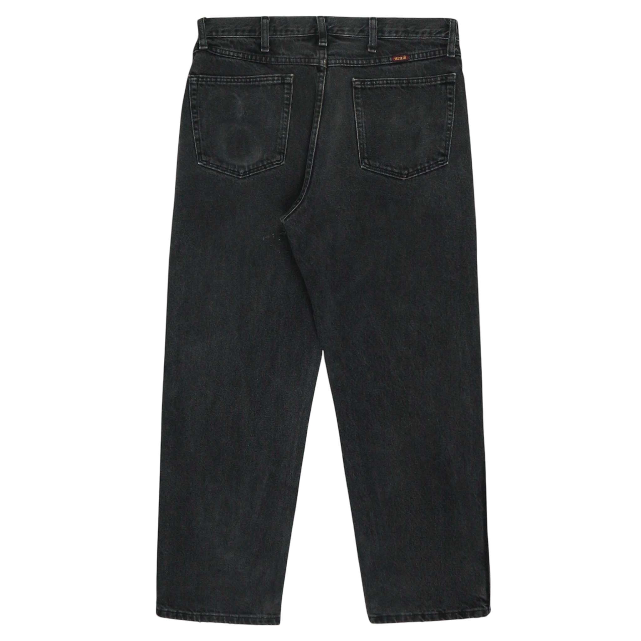 00s Rustler Black Denim Worker Jeans Size 36