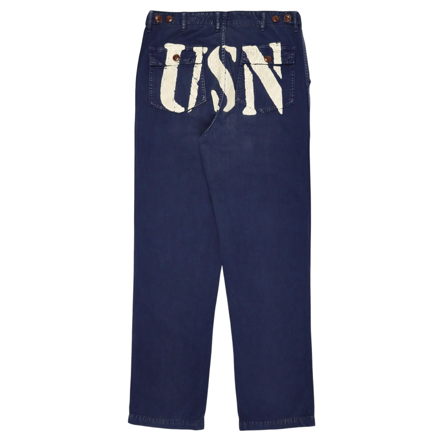 Avirex Navy Herringbone Utility Pants USN Print Size 30