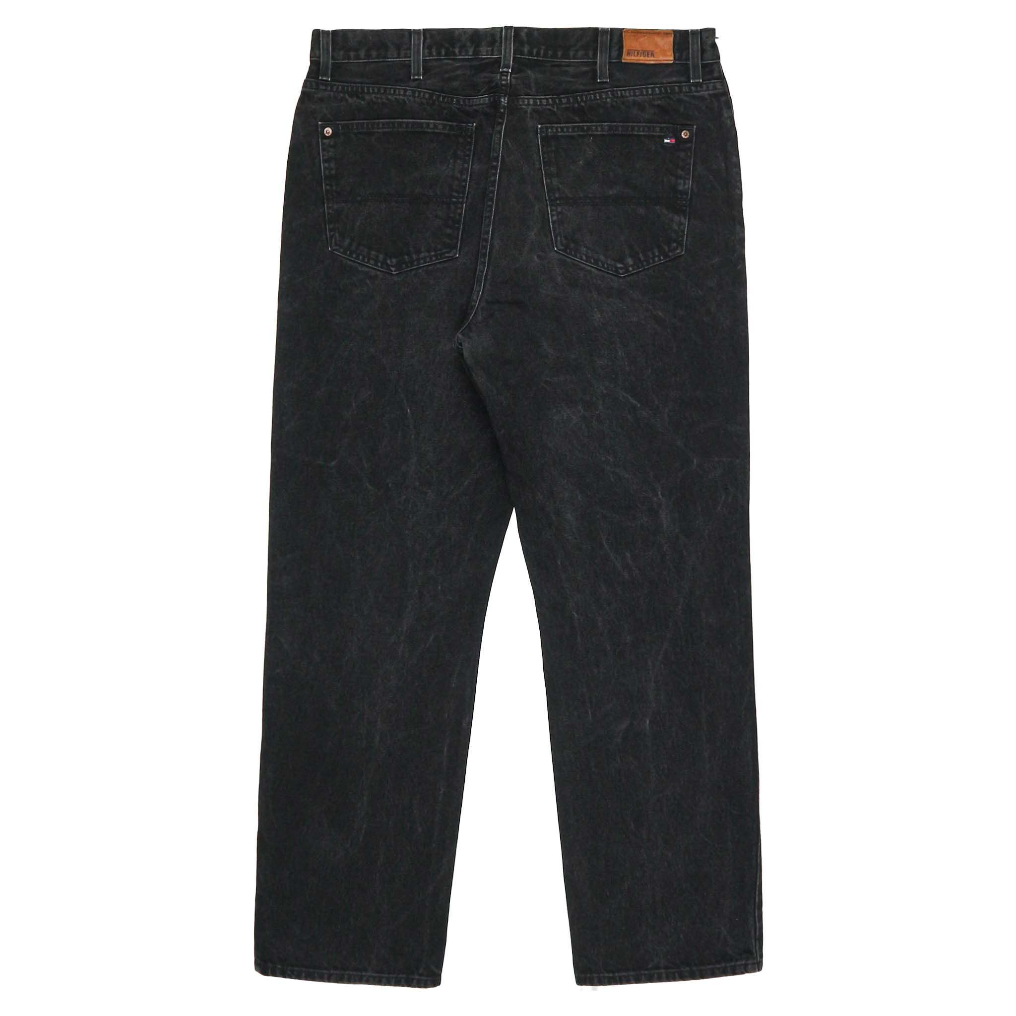 00s Tommy Hilfiger Black Denim Jeans Size 38