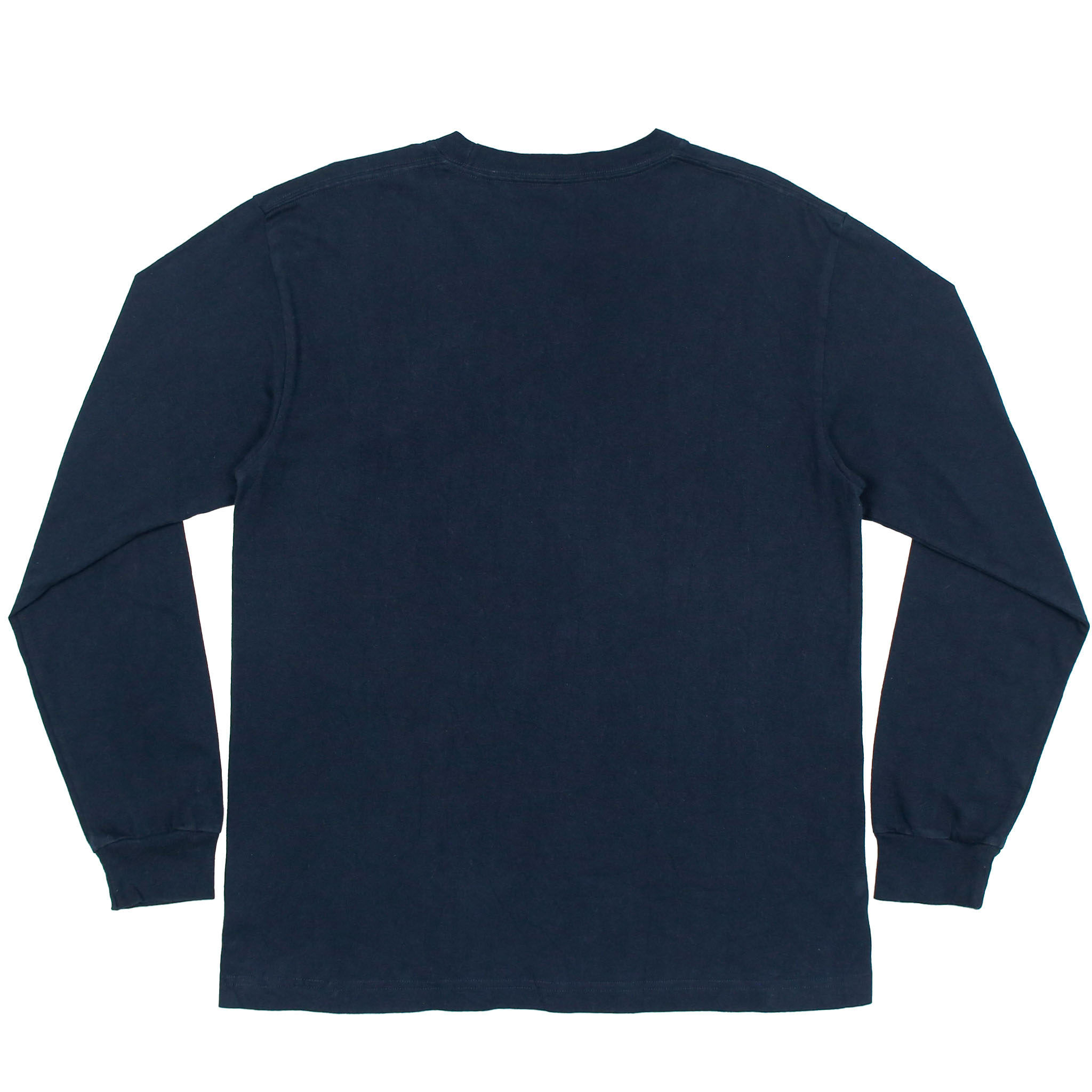 Hanes Beefy-T Comfort Navy L/S T-Shirt Size M