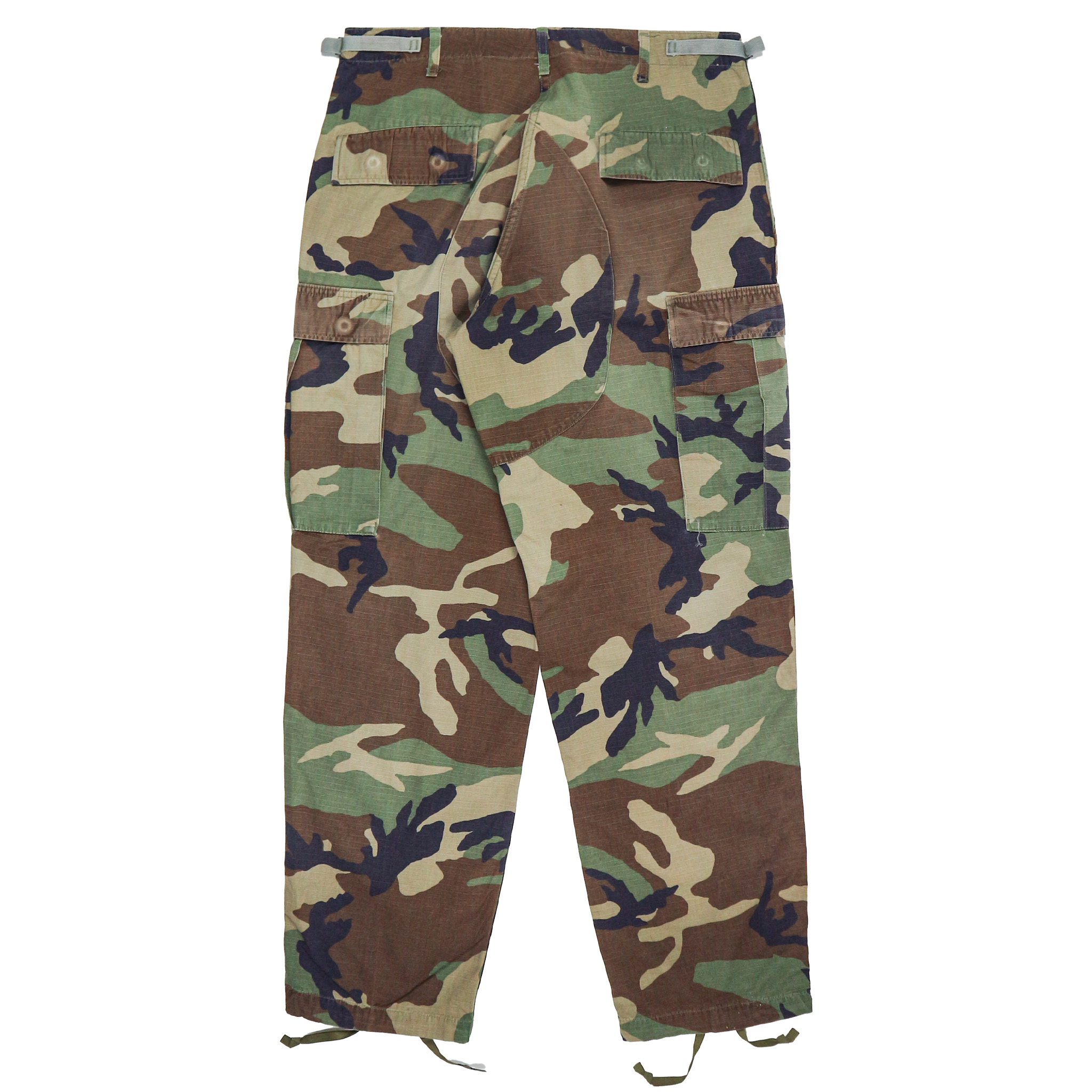 90s U.S. Army Woodland Camo Combat Trousers Size M