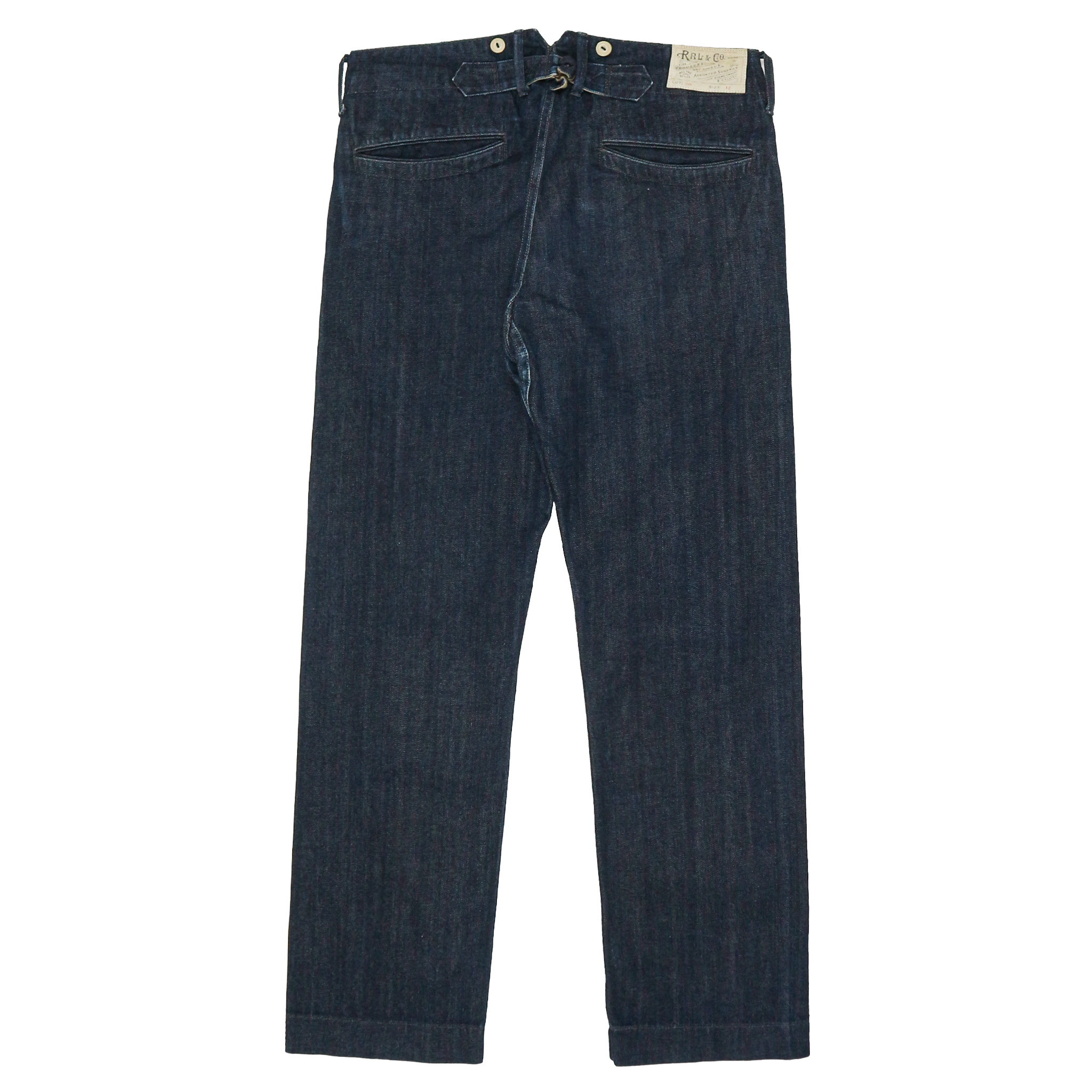 Double RL RRL Buckle Back Selvedge Denim Pants Size 32