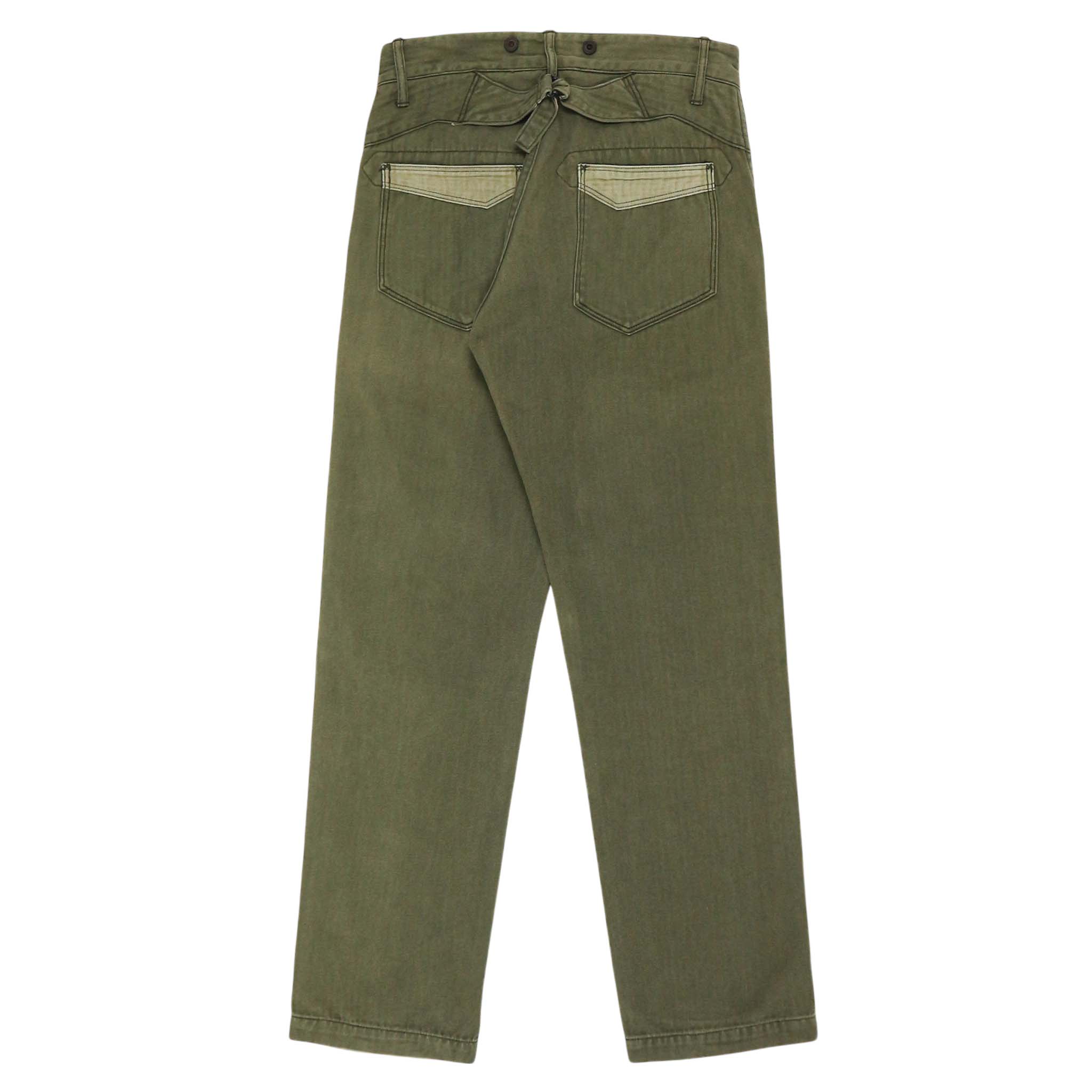 Schott Olive Herringbone Utility Pants Size 28