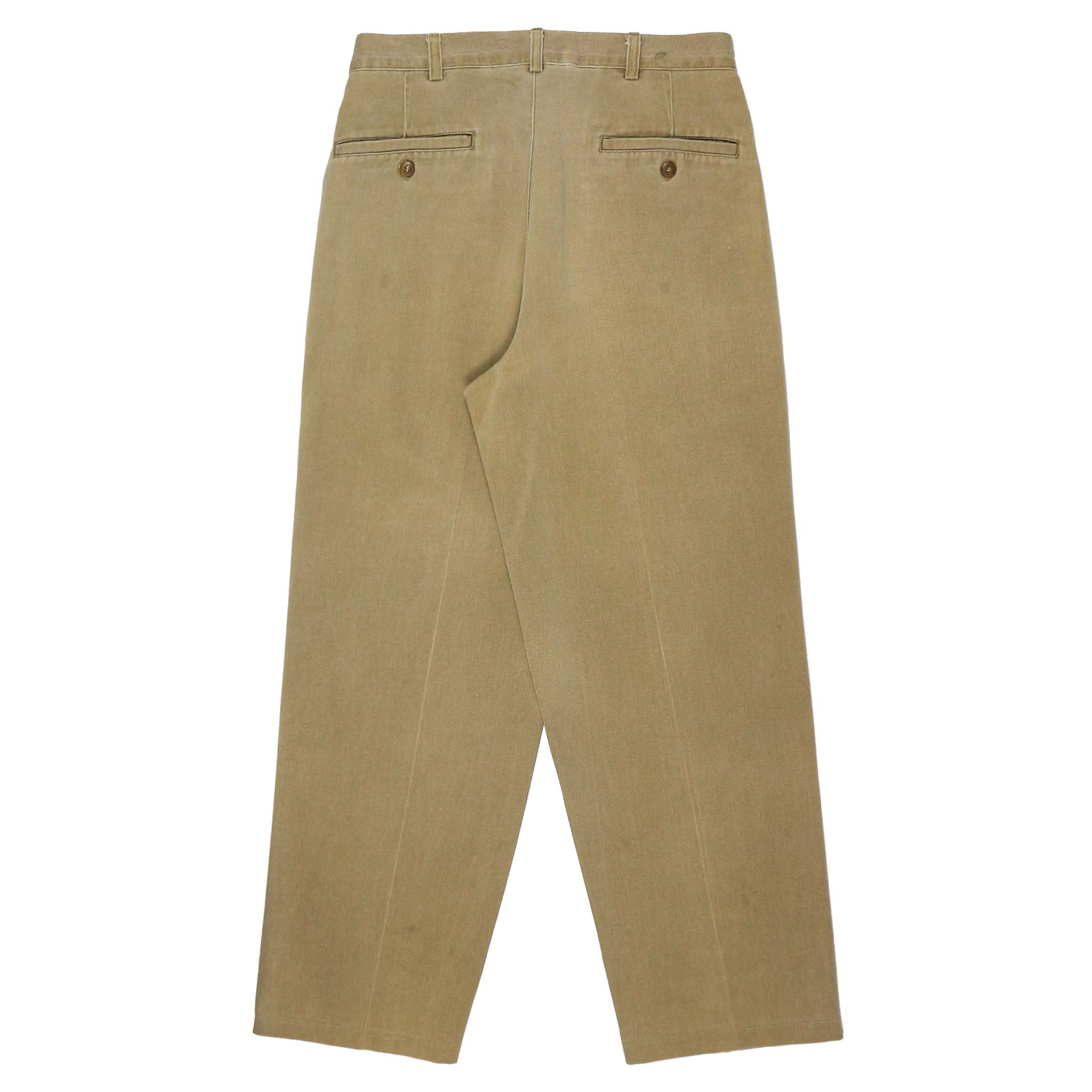 90s L.L.Bean Pleated Khaki Trousers Size 30