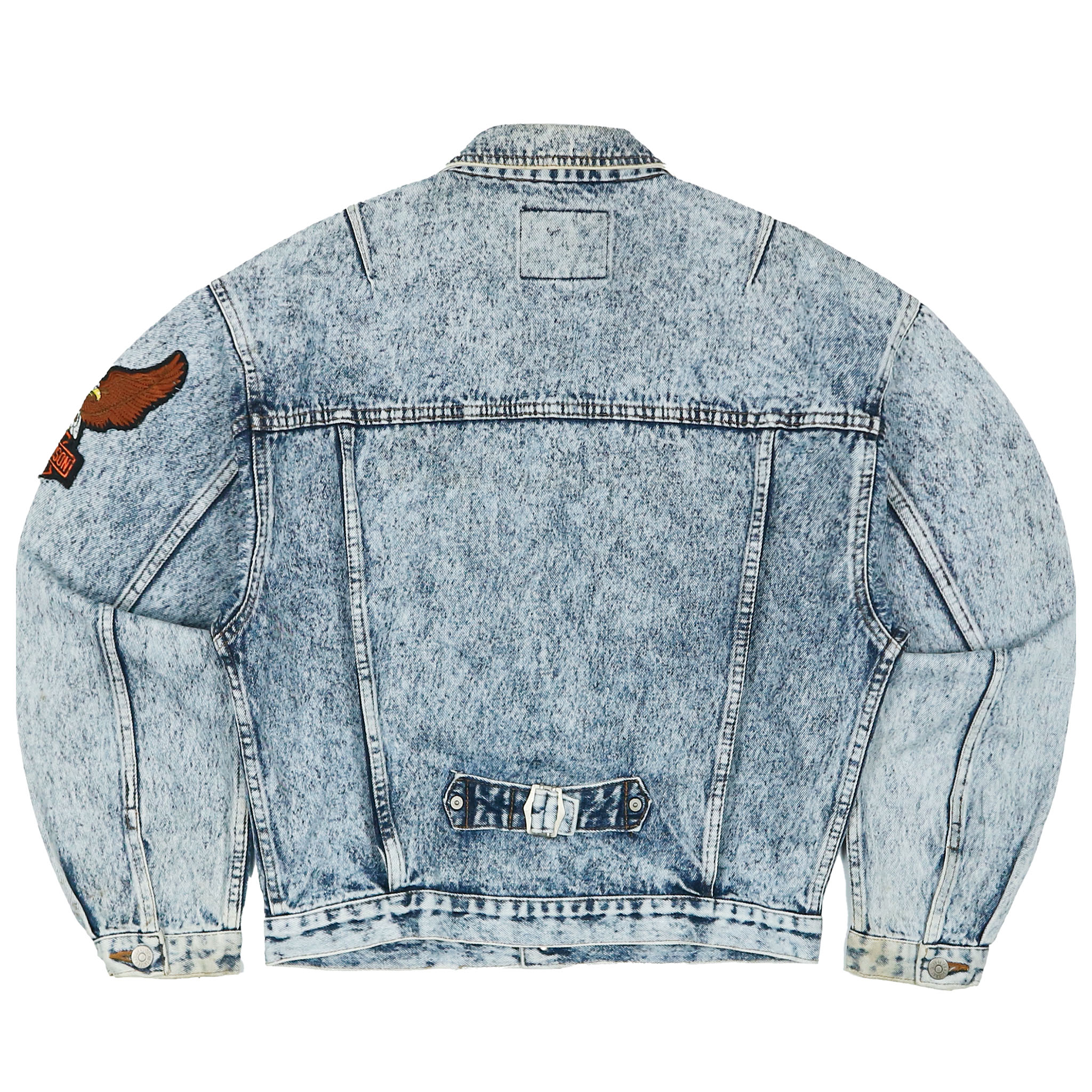Vtg Blue Way Japan Trucker Denim Jacket Size M