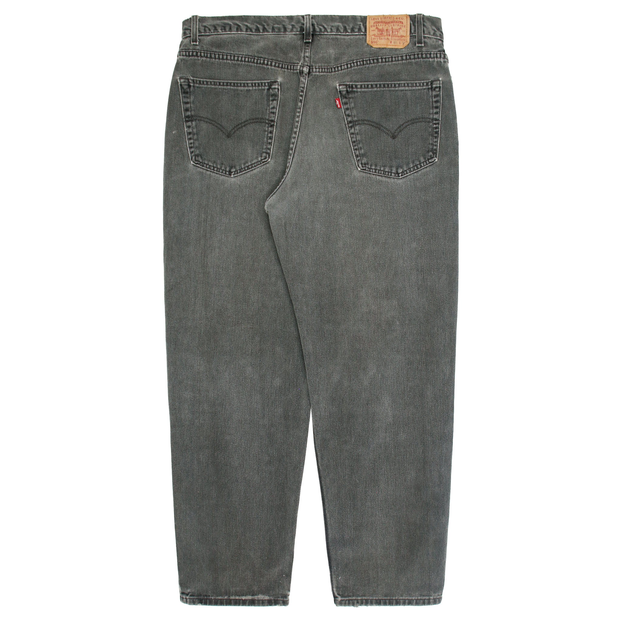 2000s Levi's 550 Faded Black Denim Jeans Size 40