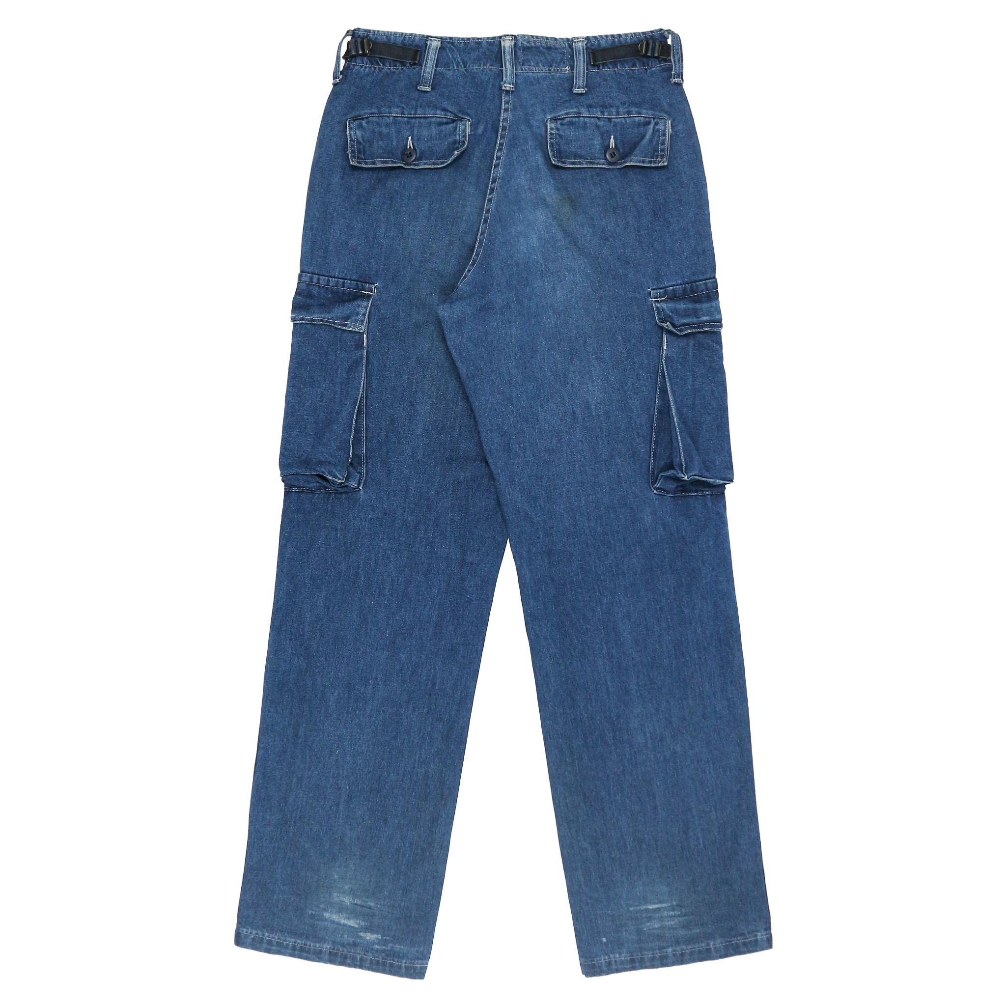 Vtg 80s Brents USA Denim Cargo Pants Size Small-Long