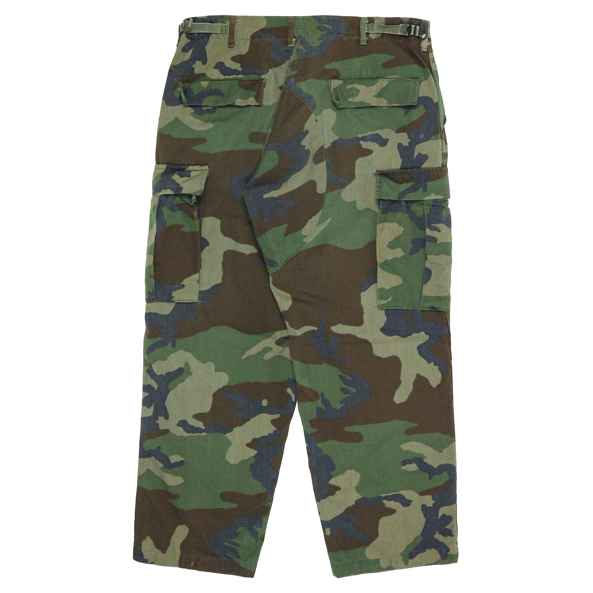 80s U.S. Army Woodland Camo Combat Trousers Size M