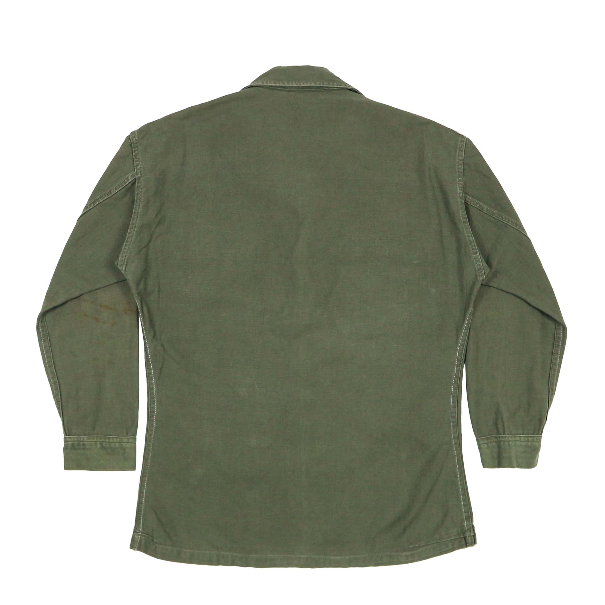 Vtg 60s U.S. Army OG-107 Sateen Shirt Size M