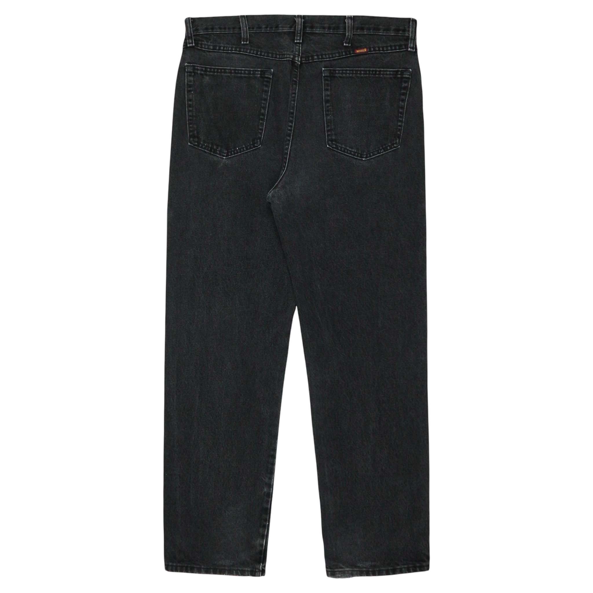 00s Rustler Black Denim Worker Jeans Size 36