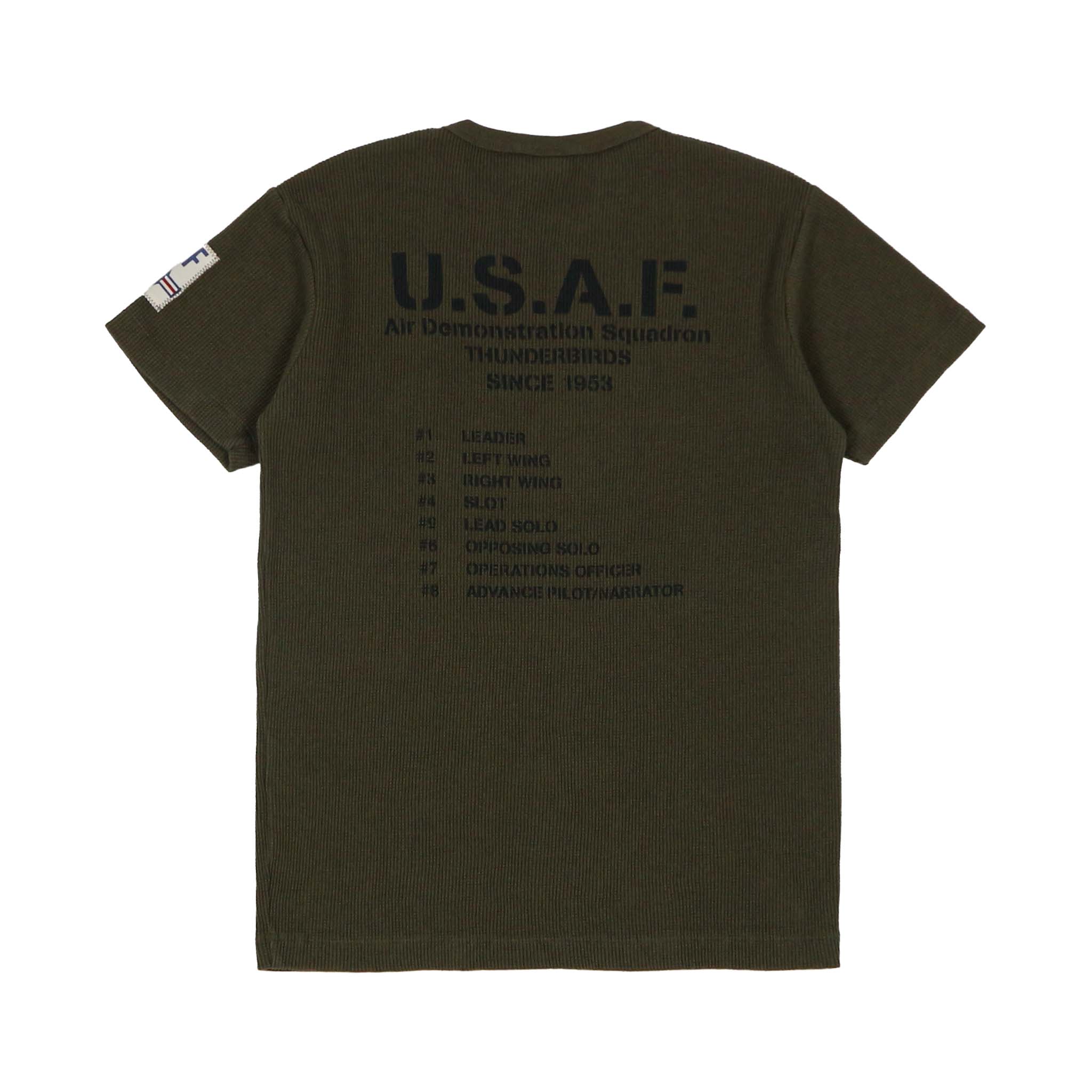 Avirex Olive Waffle USAF Graphic T-Shirt Size M