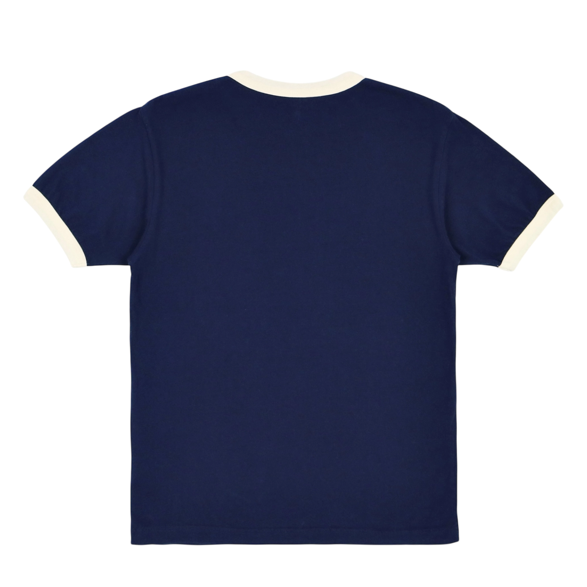 Screen Stars Ringer Tee Shirt Navy Size M