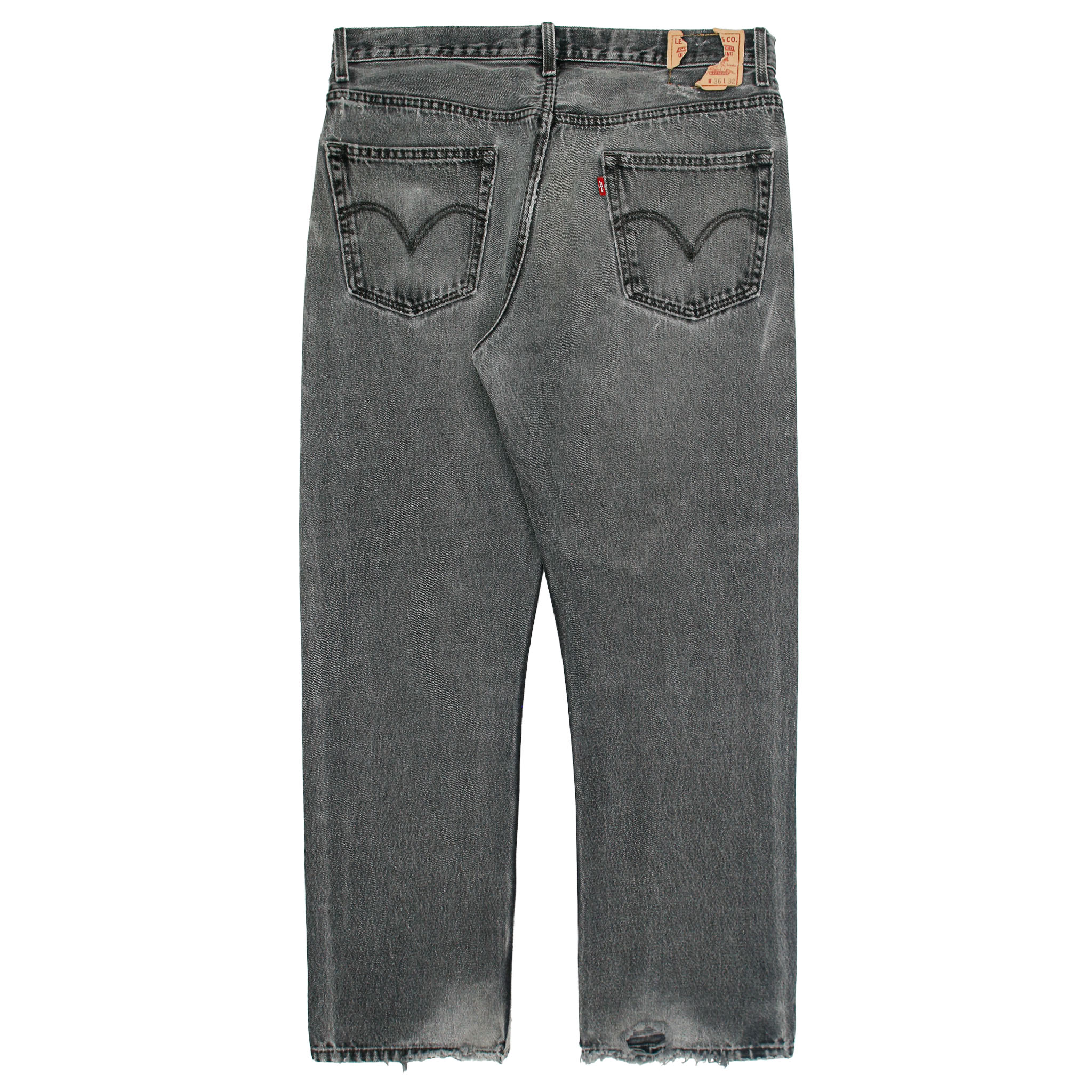 2000s Levi's 505 Faded Black Denim Jeans Size 36