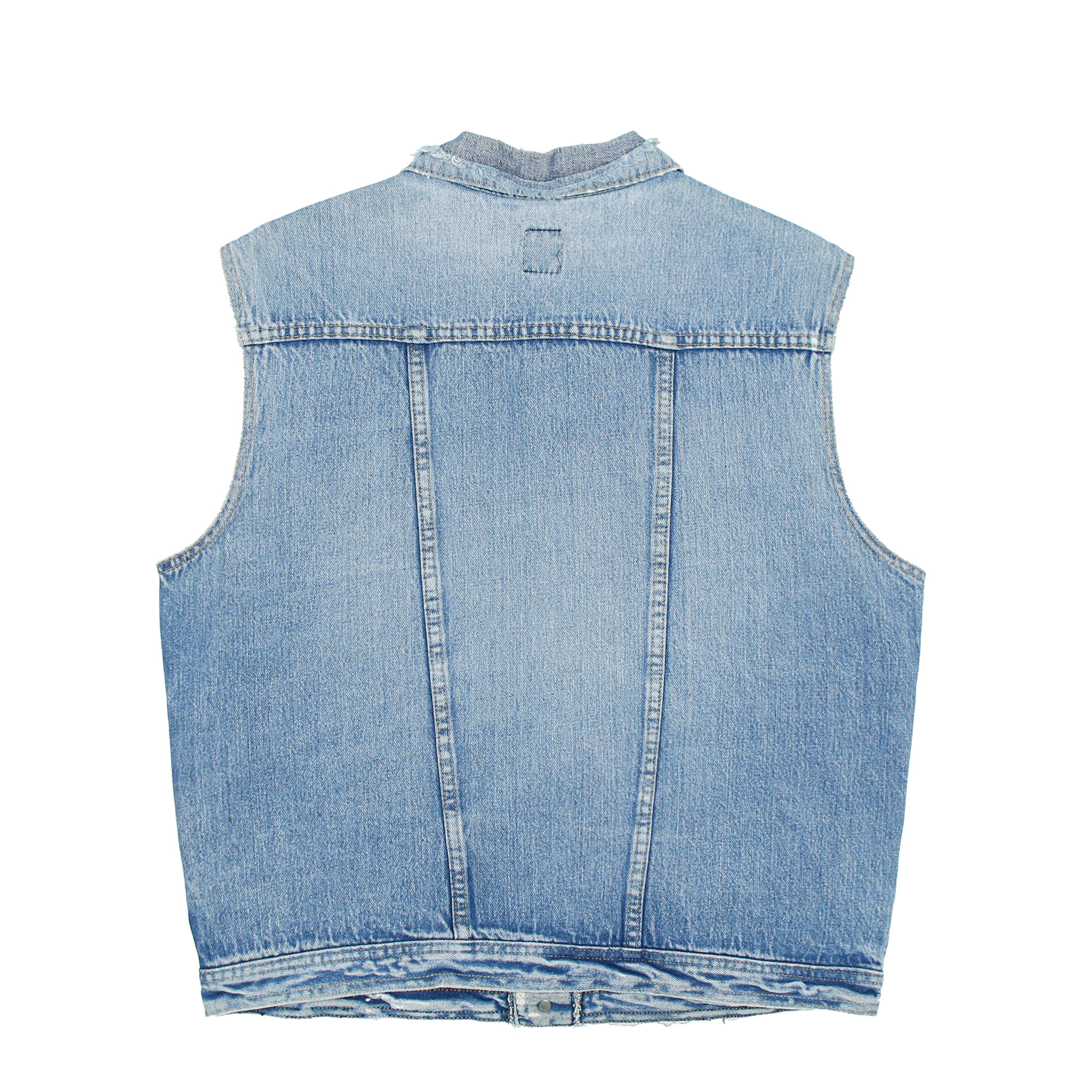 80s Levi's Blue Tab ‘Damaged’ Denim Vest Size L