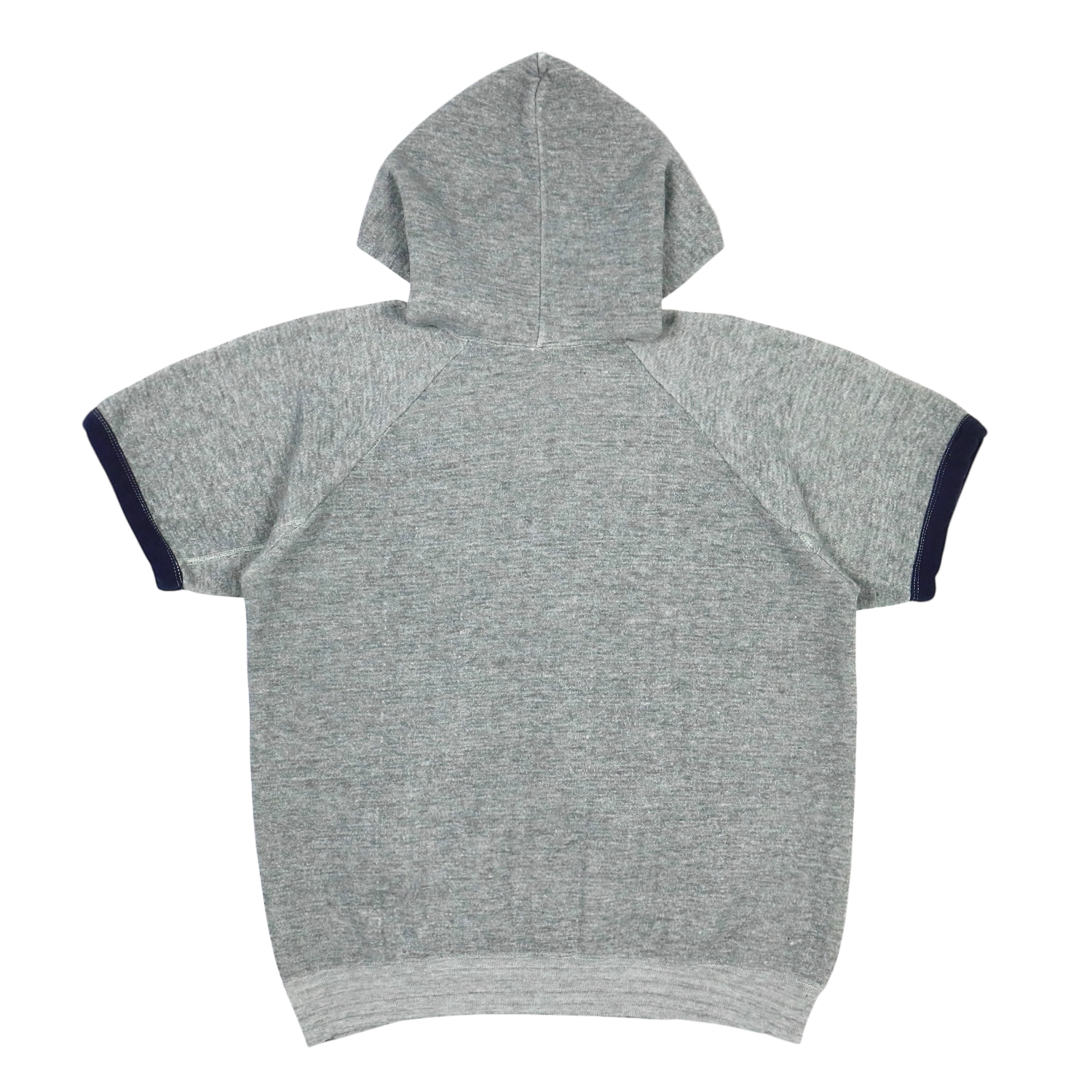 Vintage Short-sleeve Hooded Sweatshirt Size L