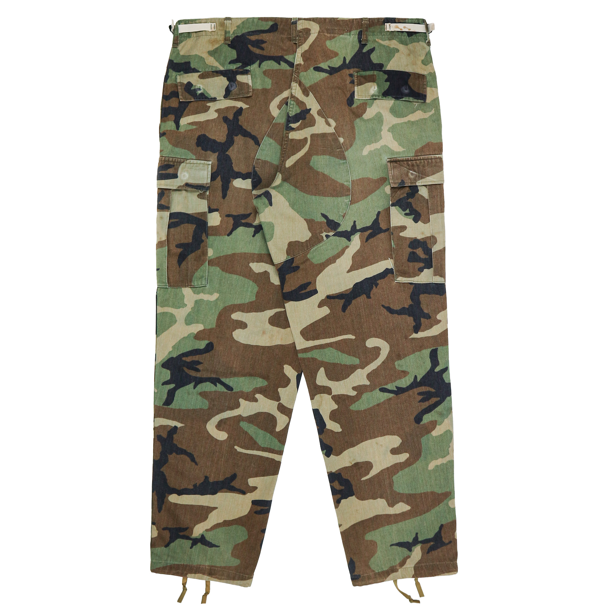 90s U.S. Army Woodland Camo Combat Trousers Size XL