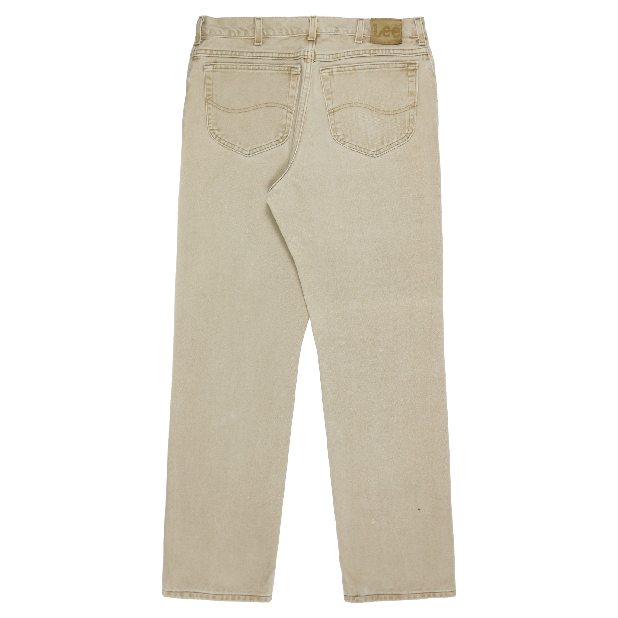 90s Lee Beige Denim Straight Fit Jeans Size 34