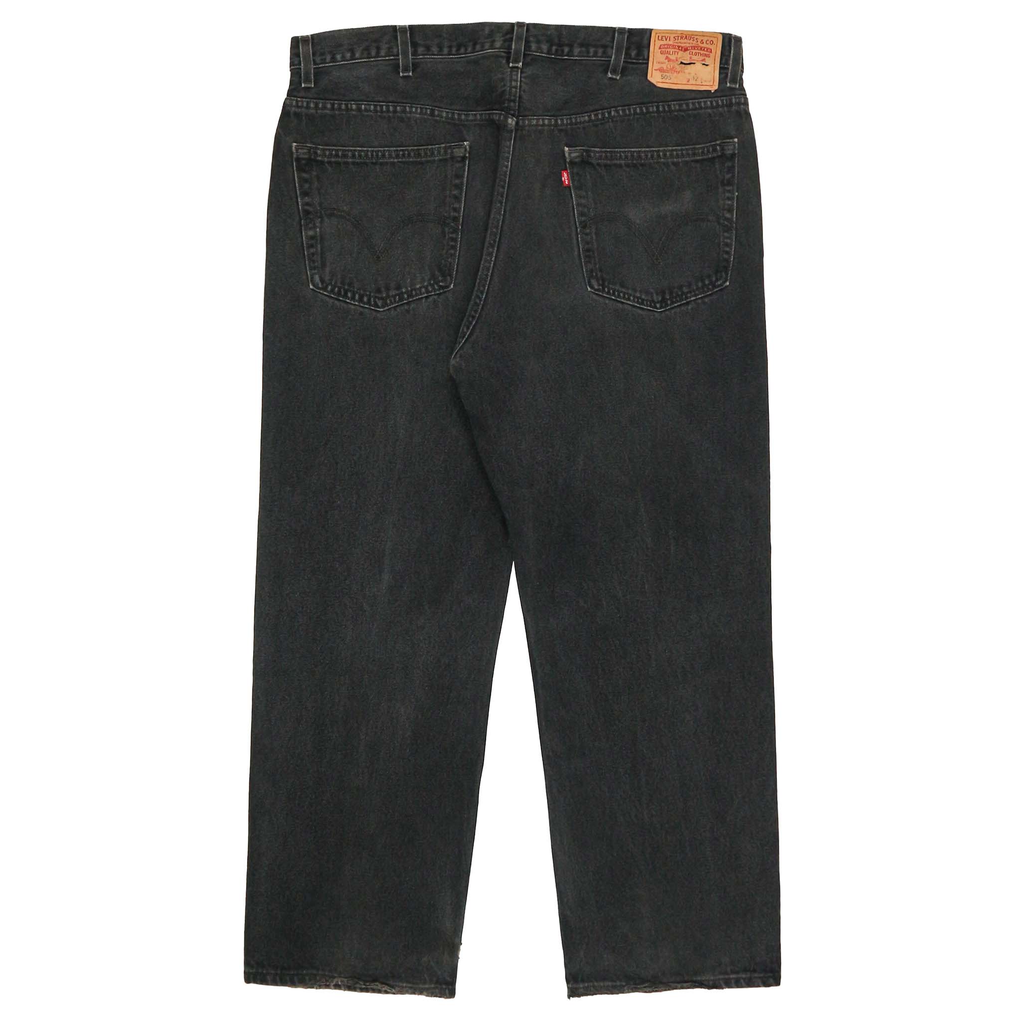 2000s Levi's 505 Black Denim Jeans Size 40