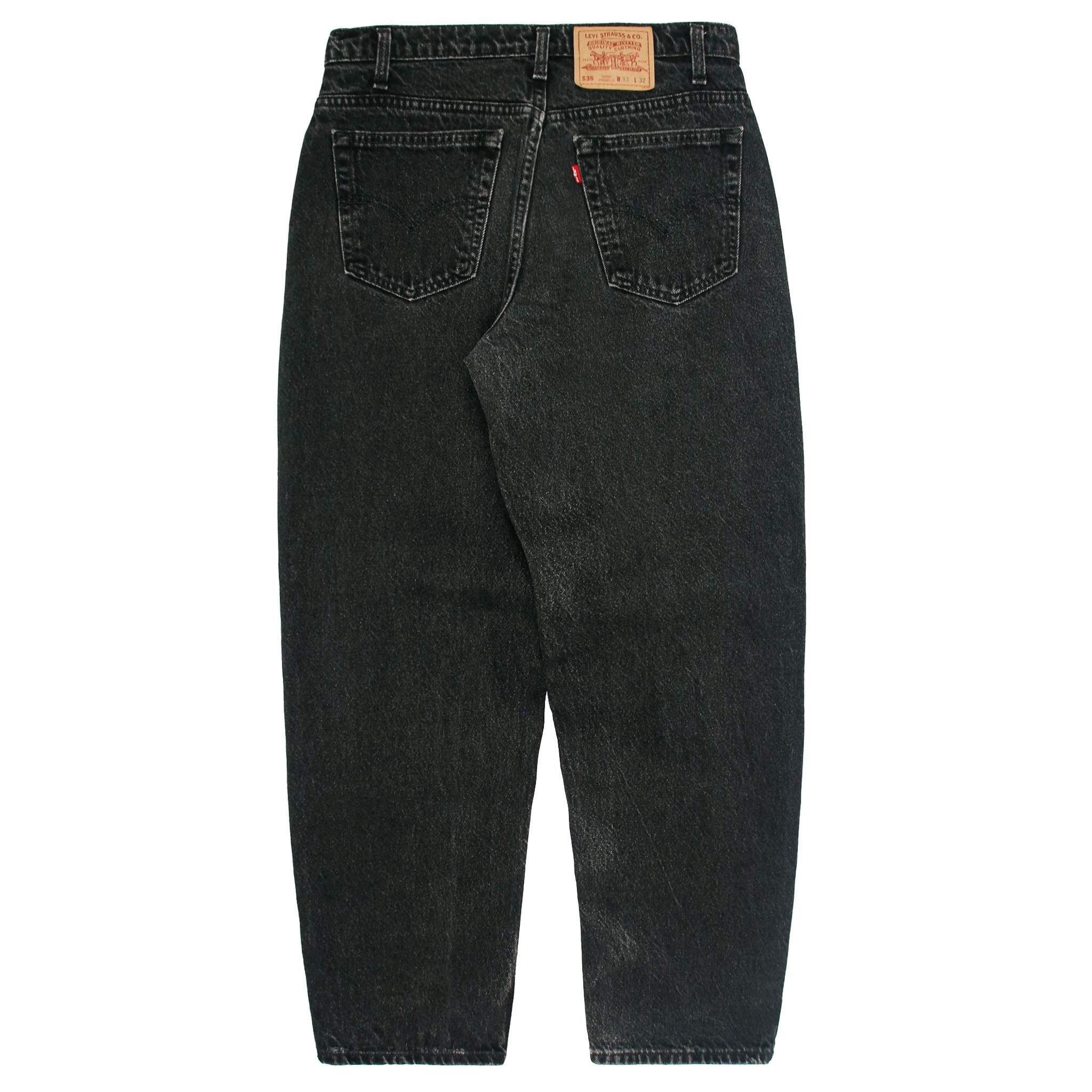 90s Levi's 535 Canada Black Denim Jeans Size 32