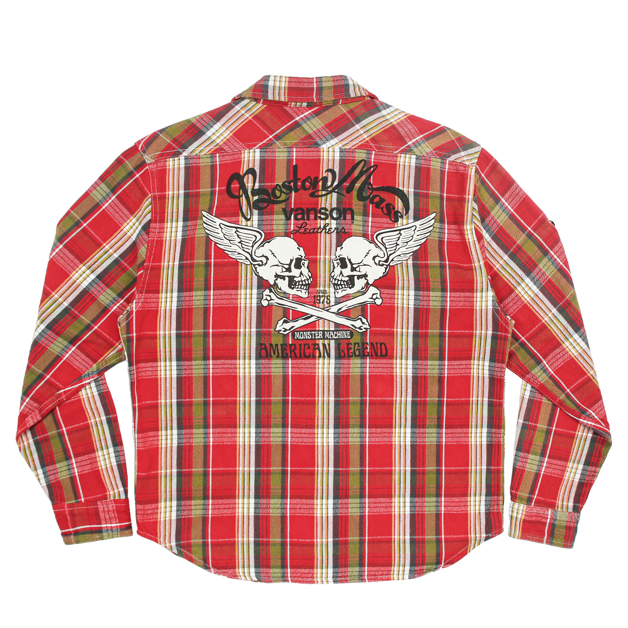 Vanson Cotton Flannel Work Shirt Size M