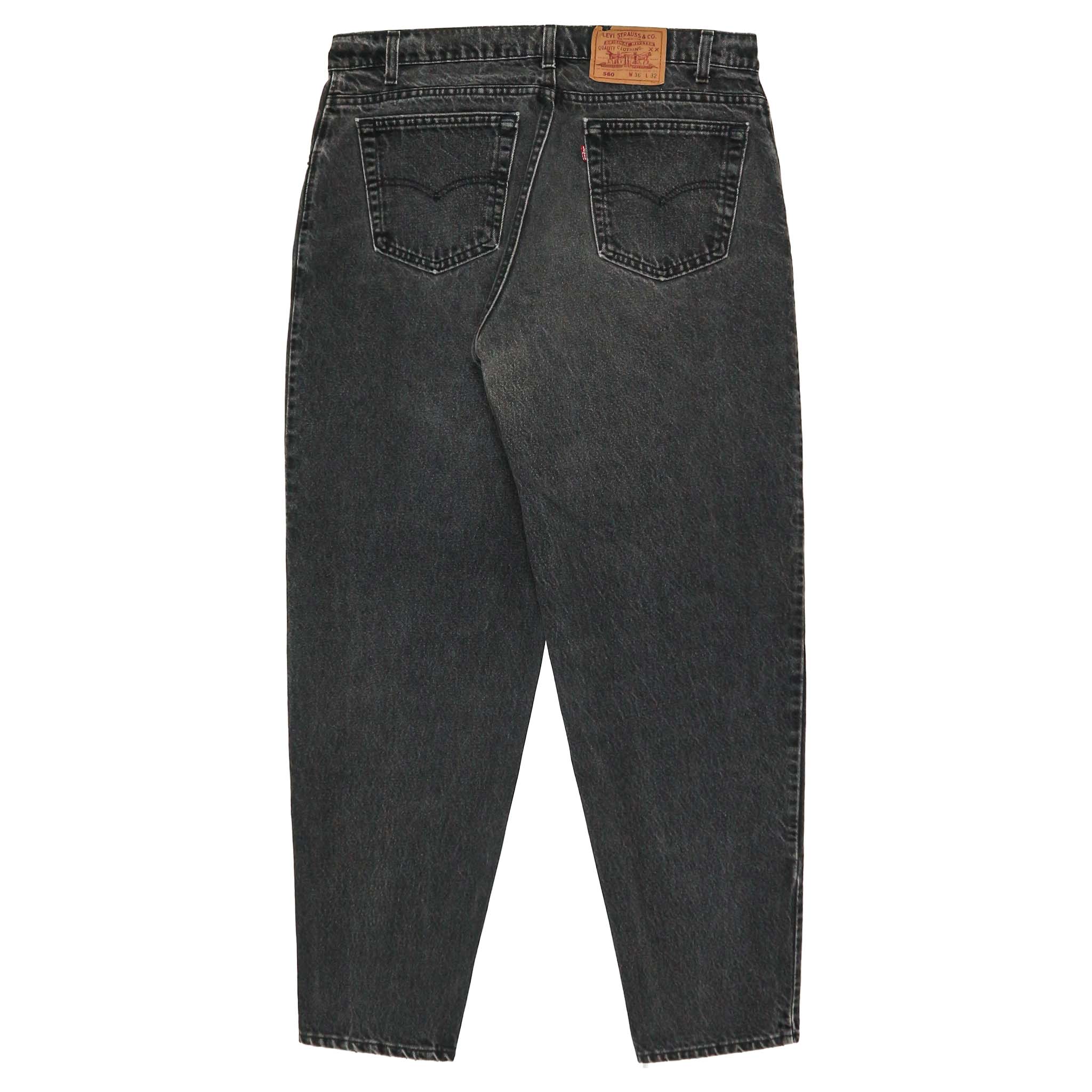 90s Levi's 560 USA Black Denim Jeans Size 36