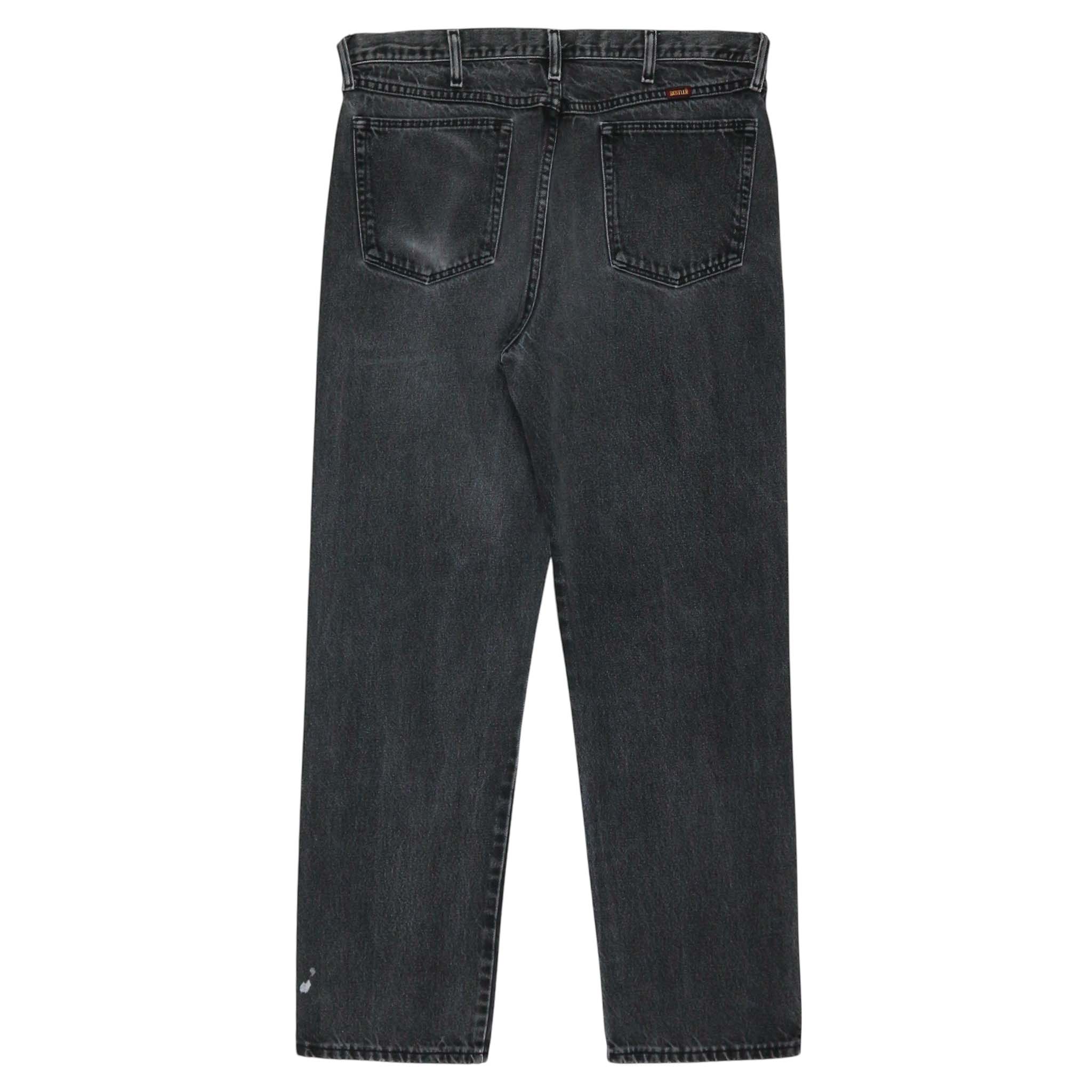 00s Rustler Black Denim Worker Jeans Size 36
