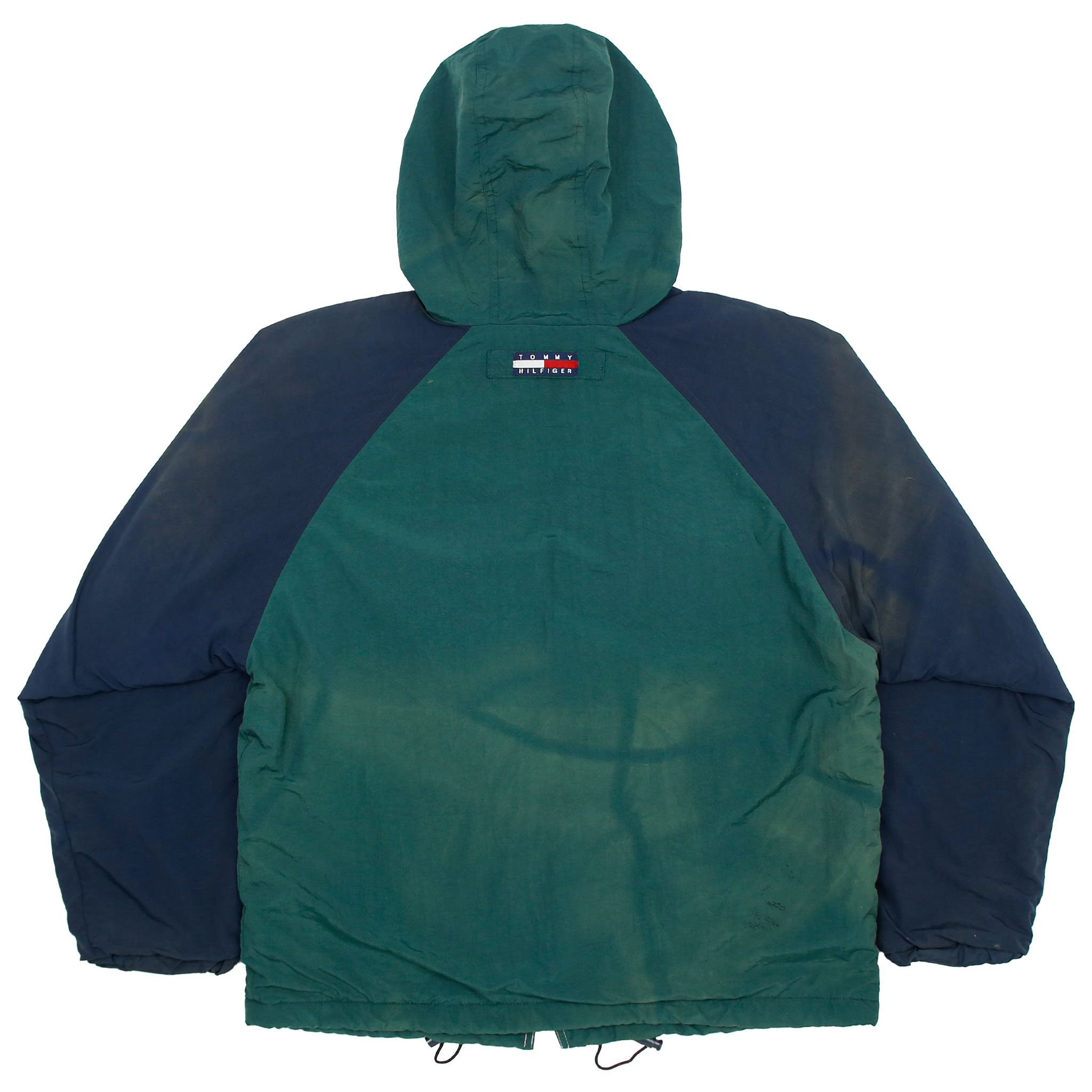 Faded Tommy Hilfiger 2-tone Hooded Jacket Size M