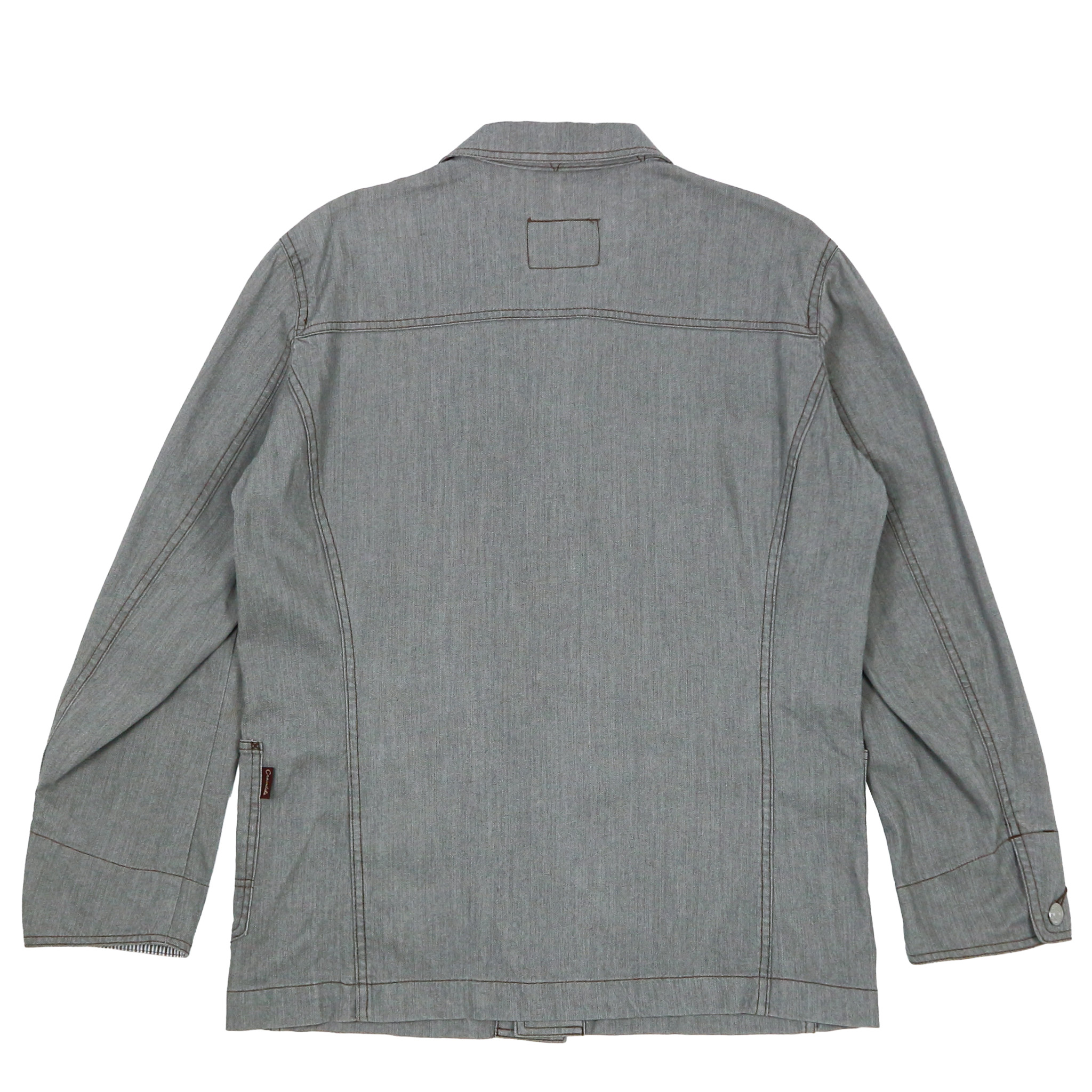 Crocodile Grey Denim Chore Jacket Size M