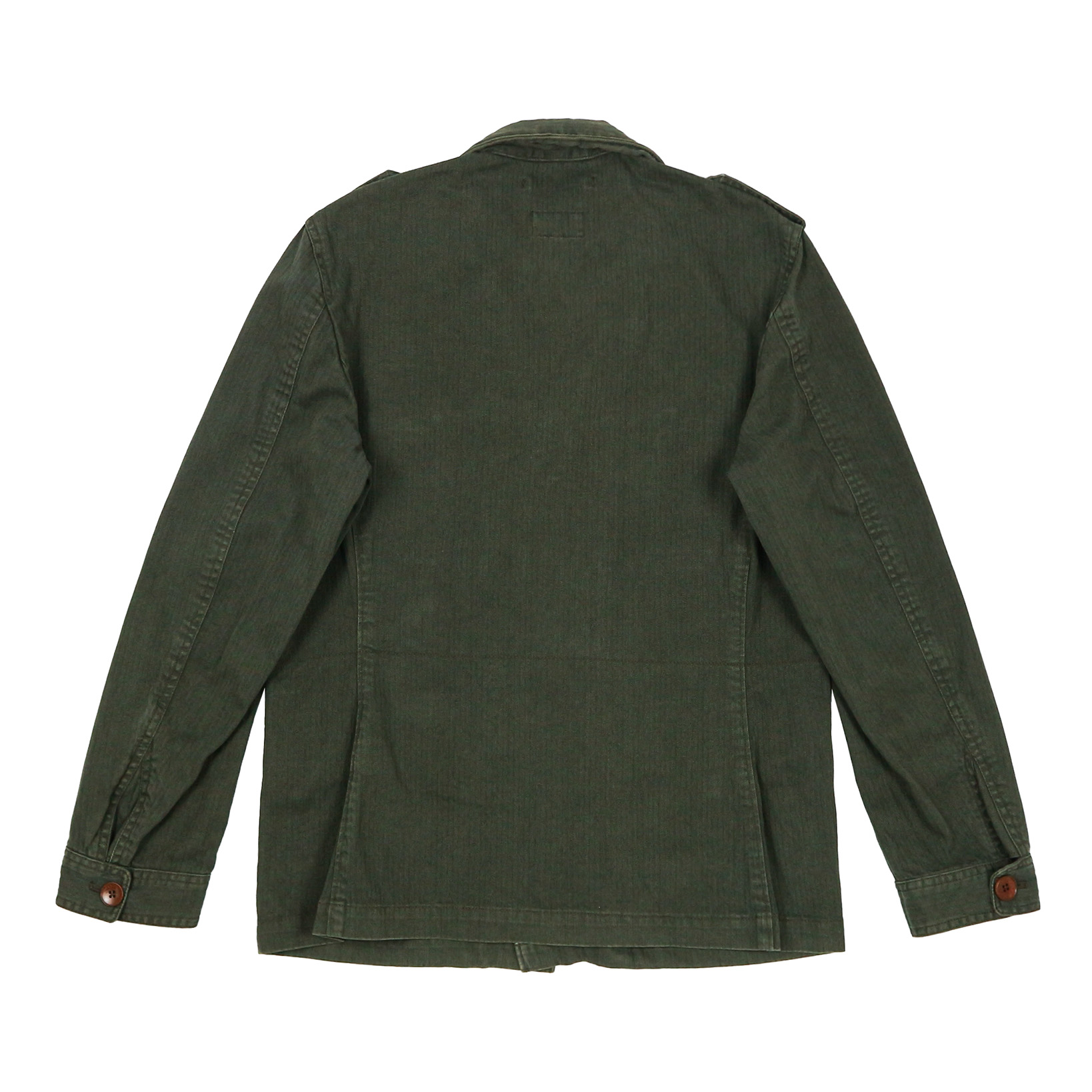 R.Newbold Olive Herringbone Field Jacket Size M