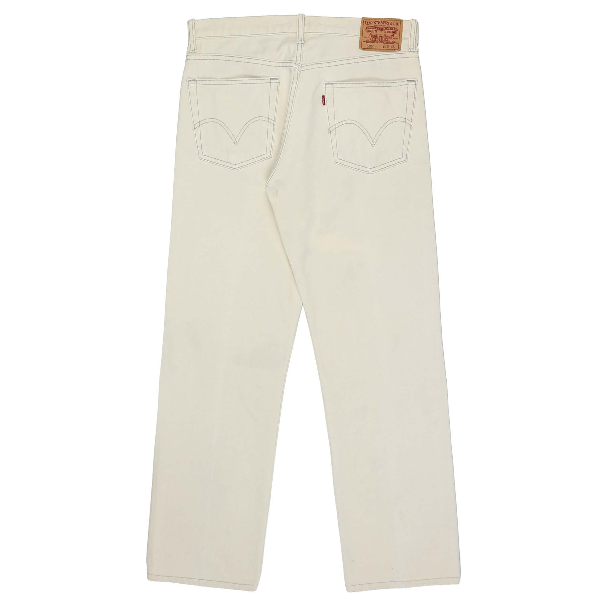 2000s Levi's 505 Ivory Denim Jeans Size 33