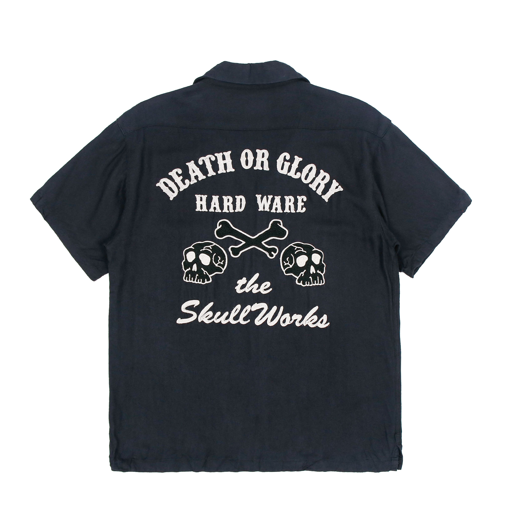 Skull Works Rayon Open-collar Sport Shirt Size S
