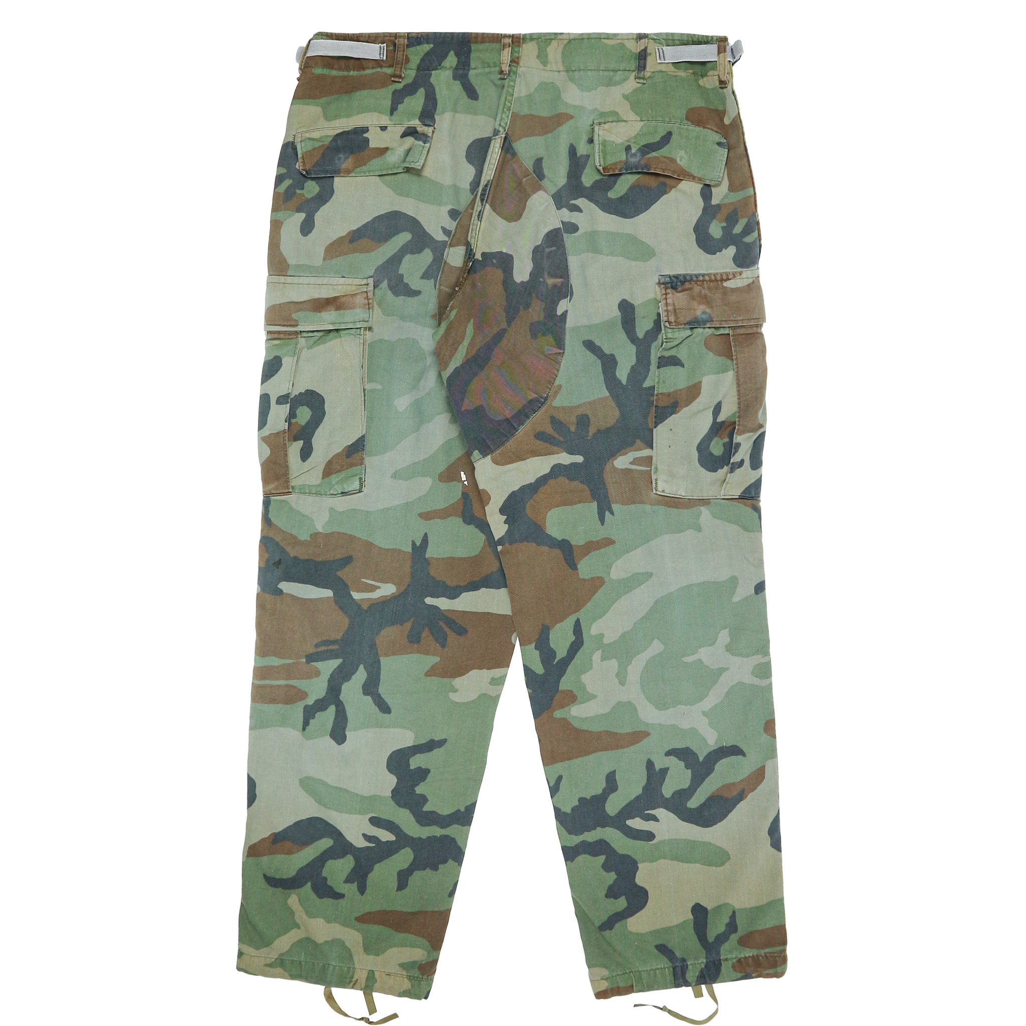 80s U.S. Army Woodland Camo Combat Trousers Size L