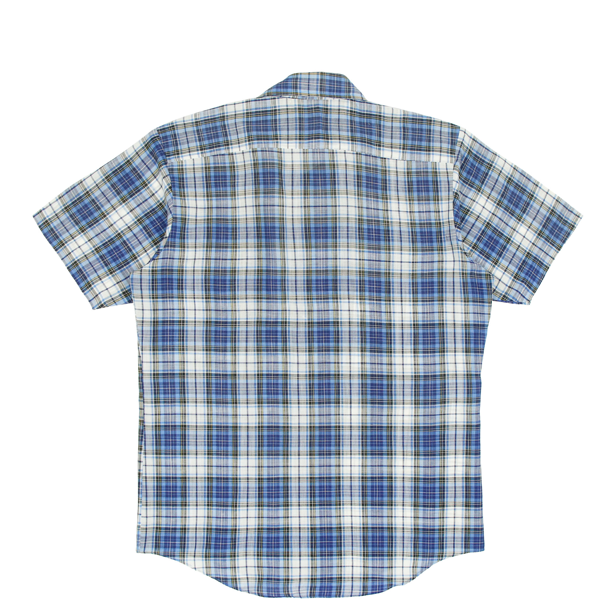 80s Sears Vintage Short-sleeve Plaid Shirt Size M