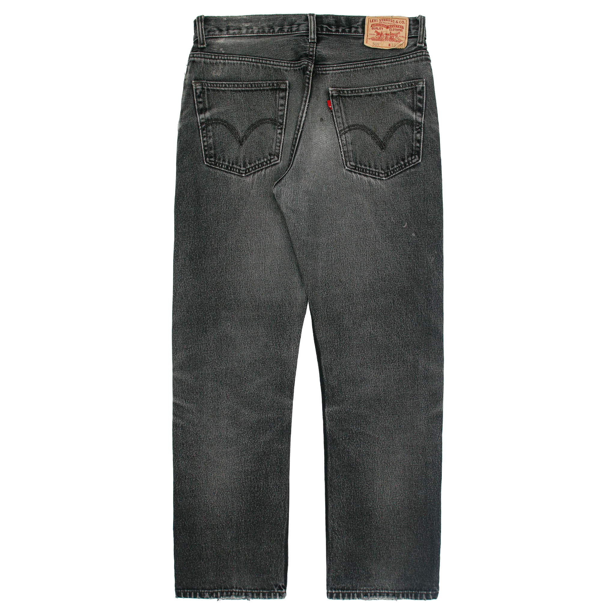 2000s Levi's 505 Faded Black Denim Jeans Size 33