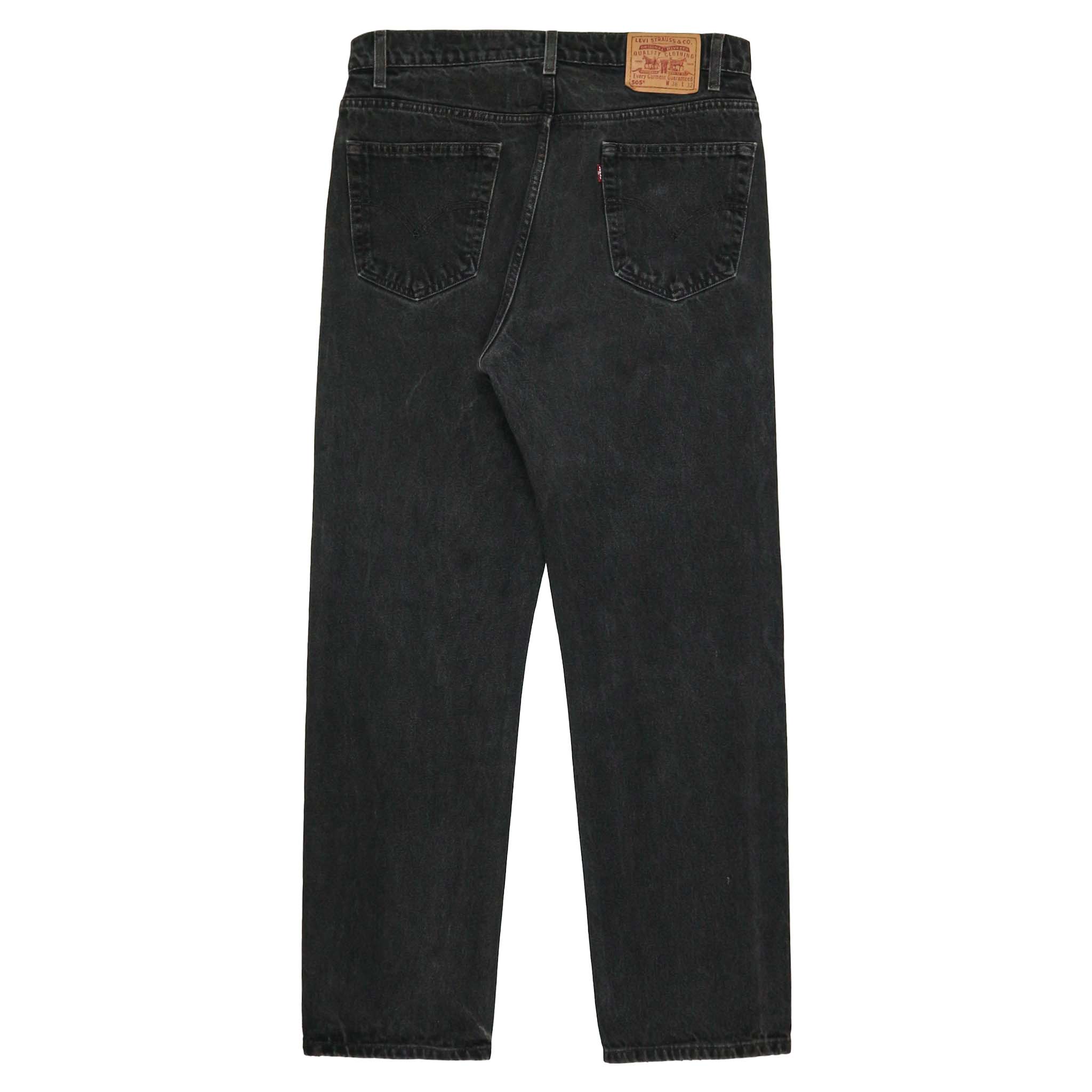 90s Levi's 505 Black Denim Jeans Size 35