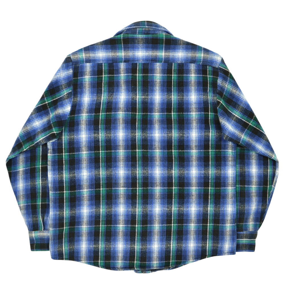 Vtg 80s Five Brother Plaid Flannel Shirt Size M