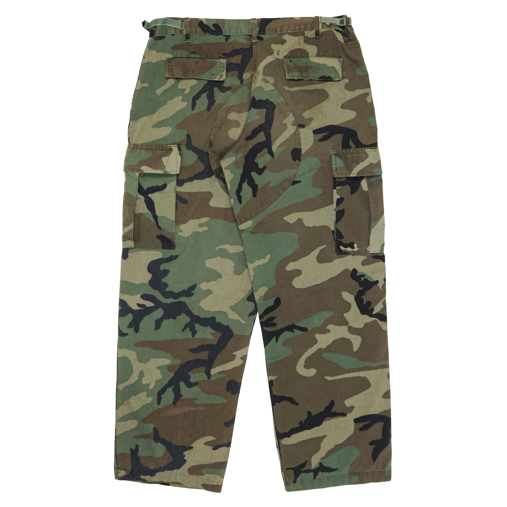 90s U.S. Army Woodland Camo Combat Trousers Size L